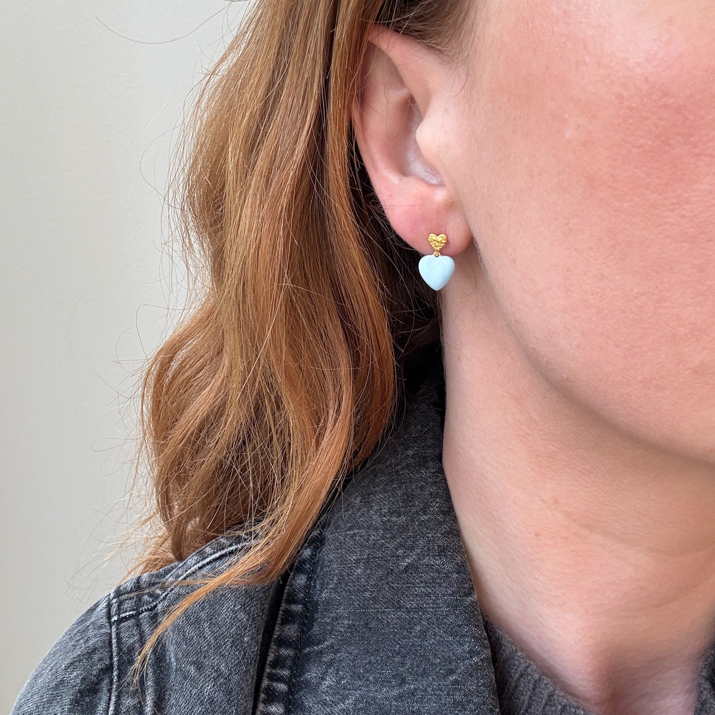 Ocean Heart Stud