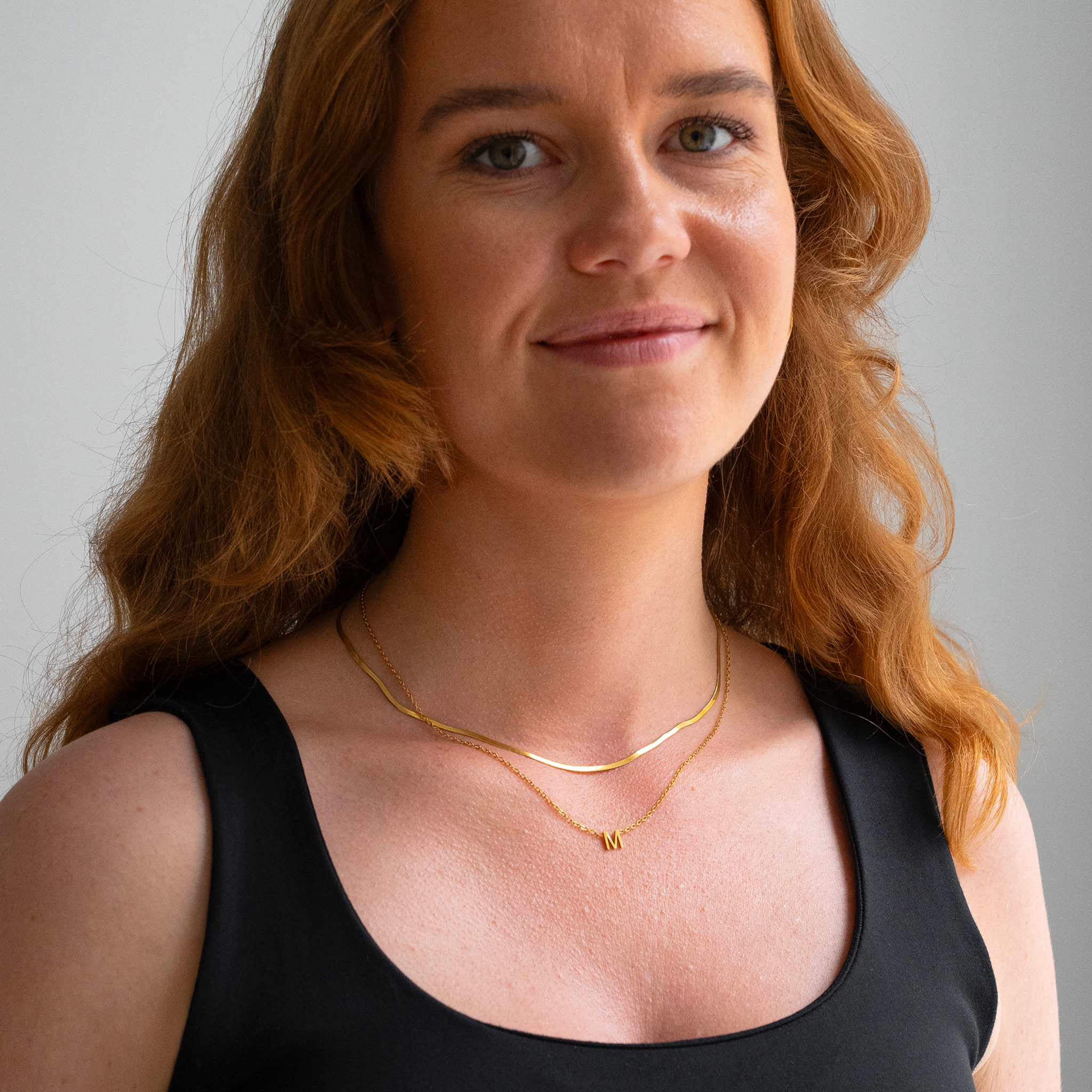 Flad Slange Halskæde 2mm Guldbelagt