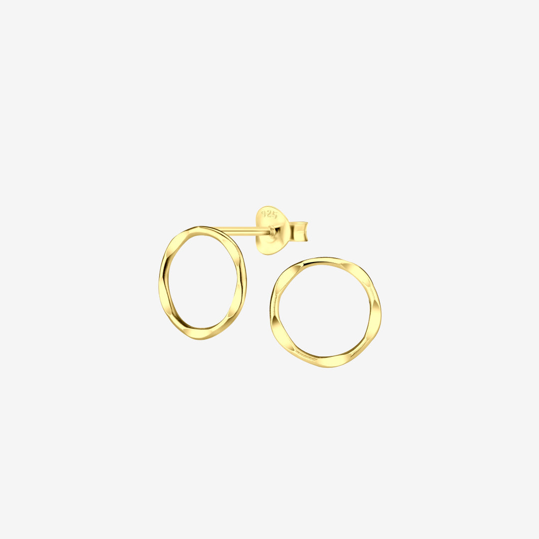 Cirkel Stud Diamond Cut