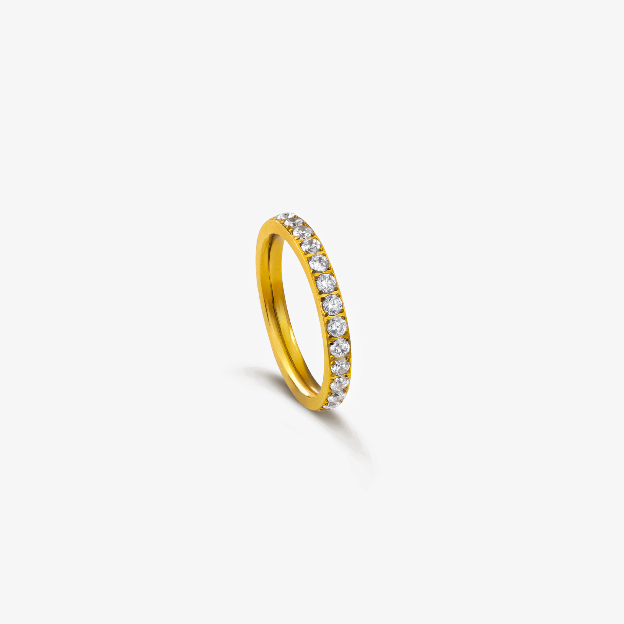 Classic Krystal Ring Guldbelagt