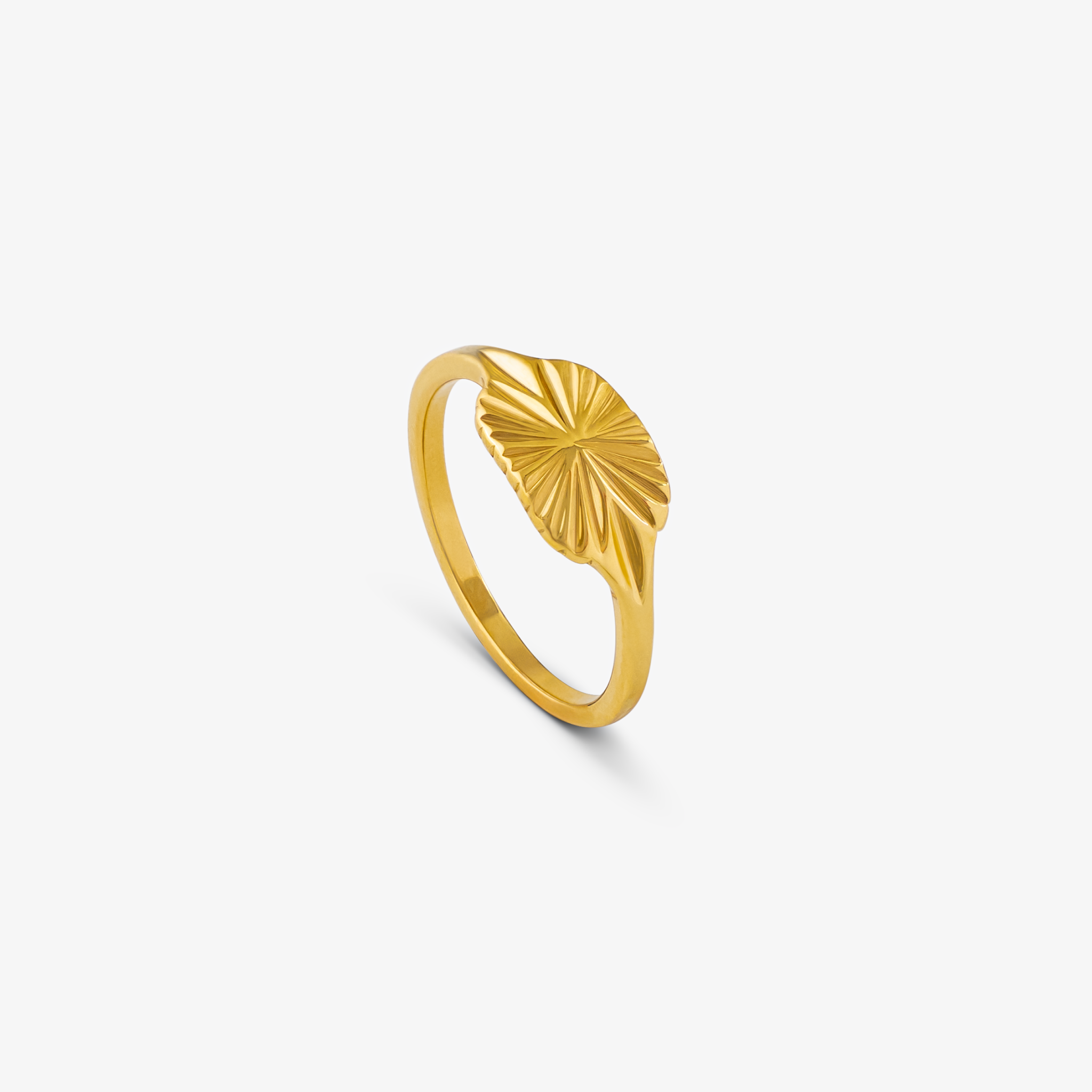 Sun Oval Signet Ring
