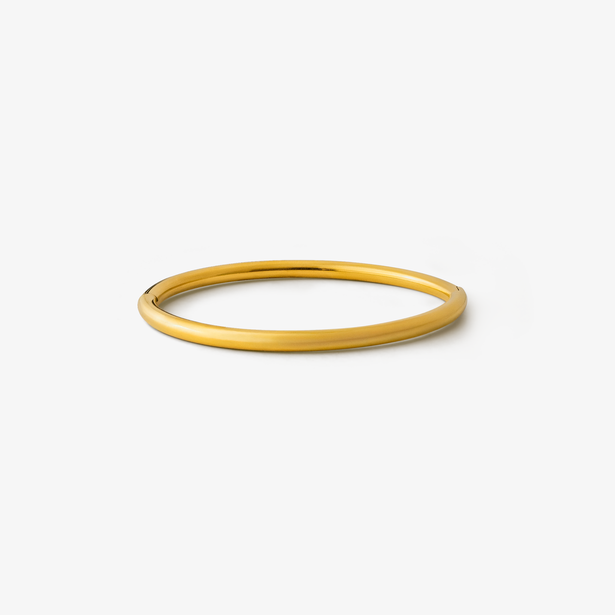 Rund Bangle Guldbelagt