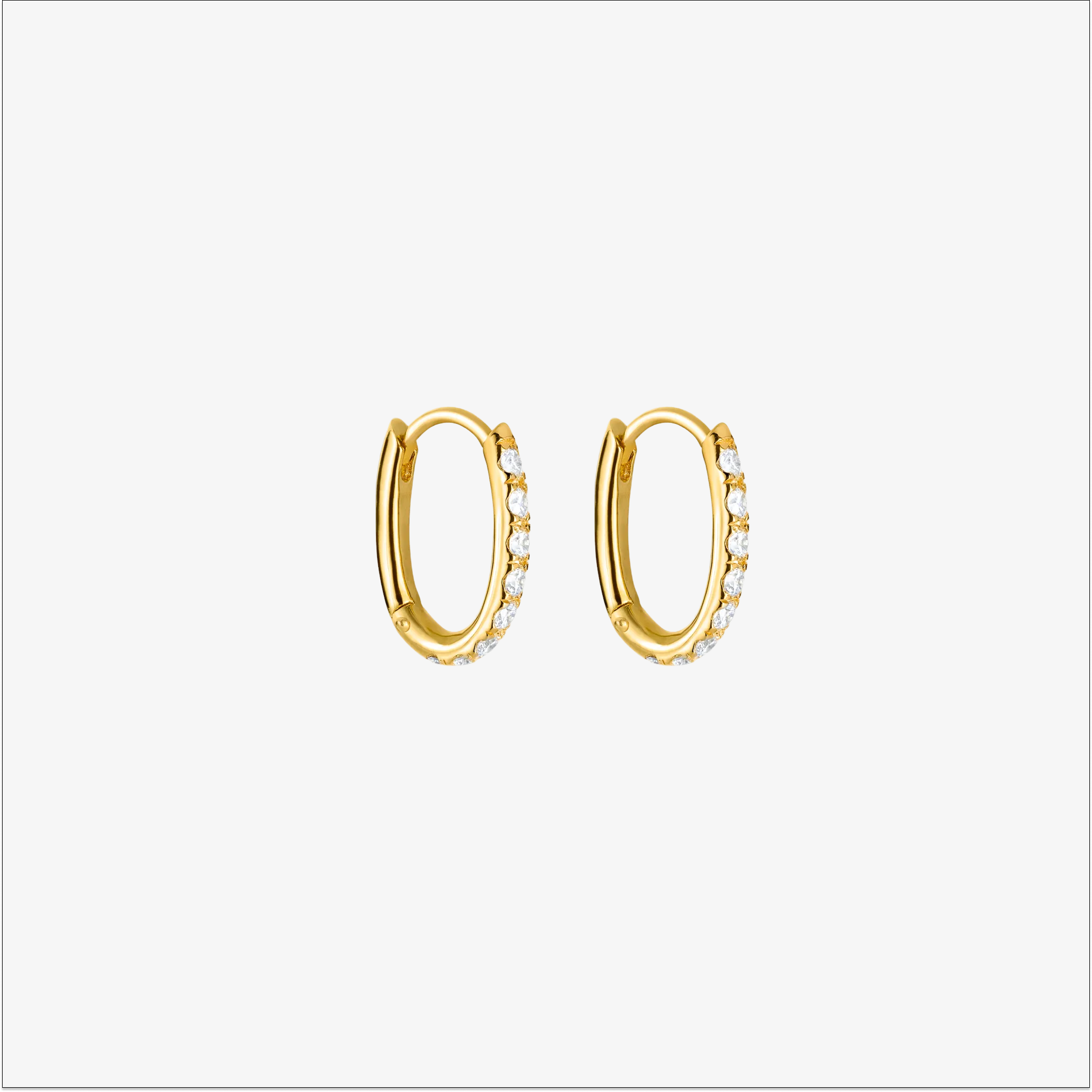 Essentials Krystal Hoop Guldbelagt Double