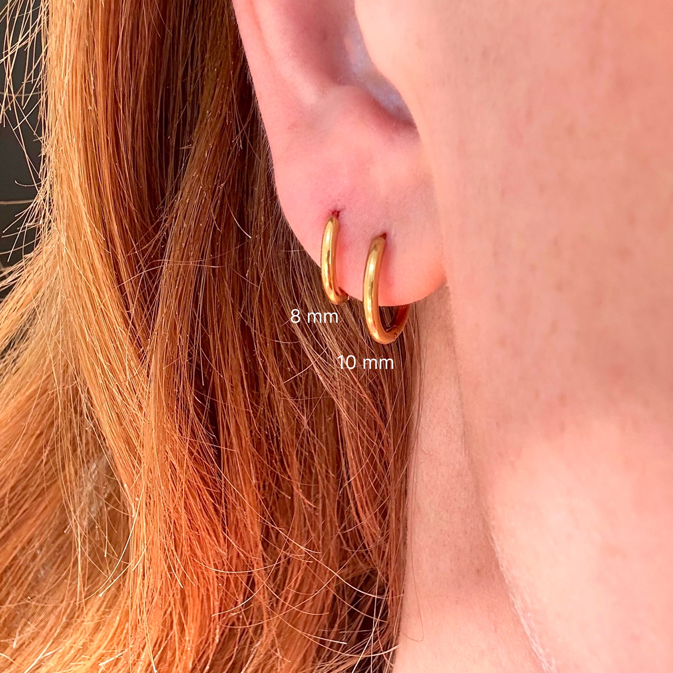 Classic Hoop 8 mm Guldbelagt