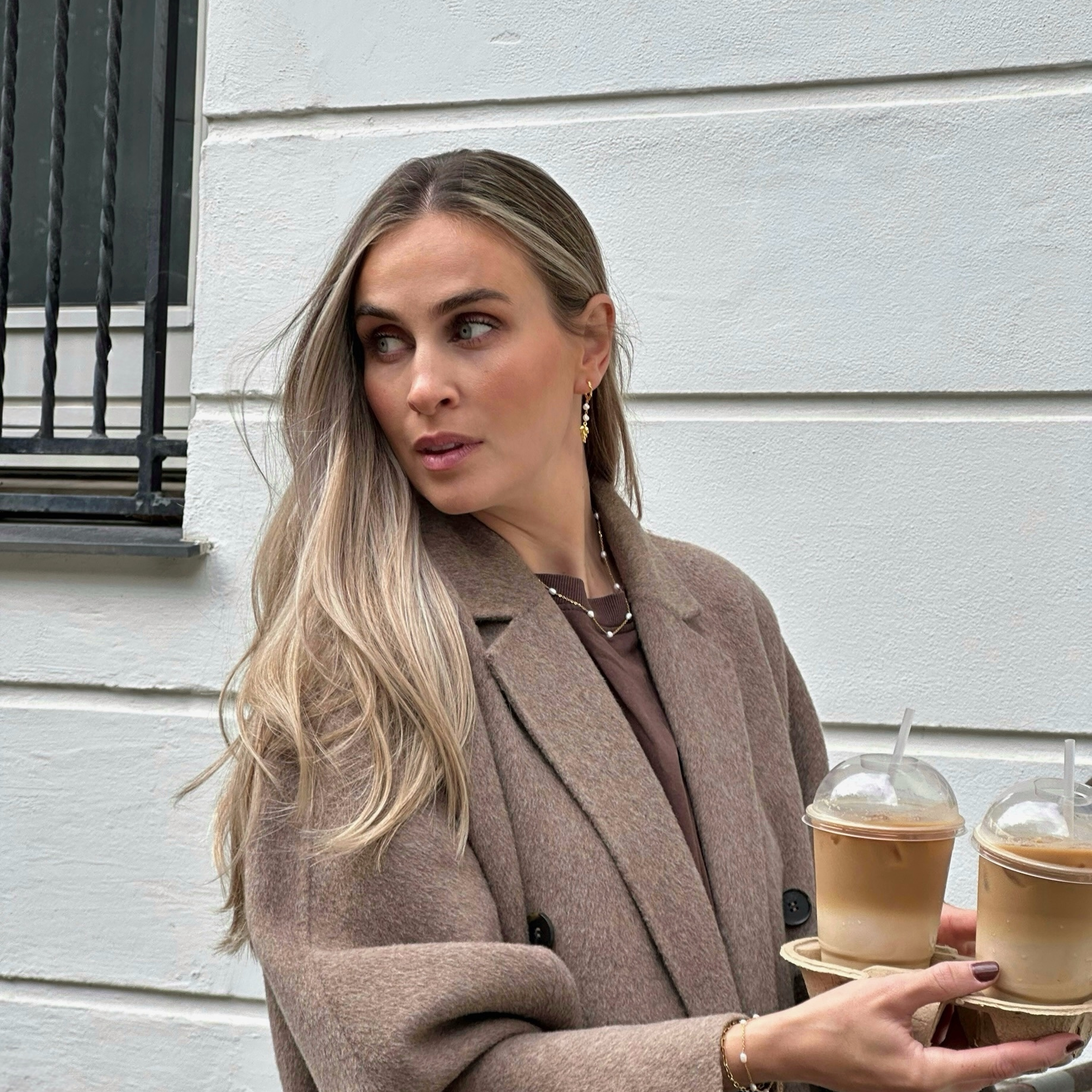 Dangle Perle Øreringe Guldbelagt