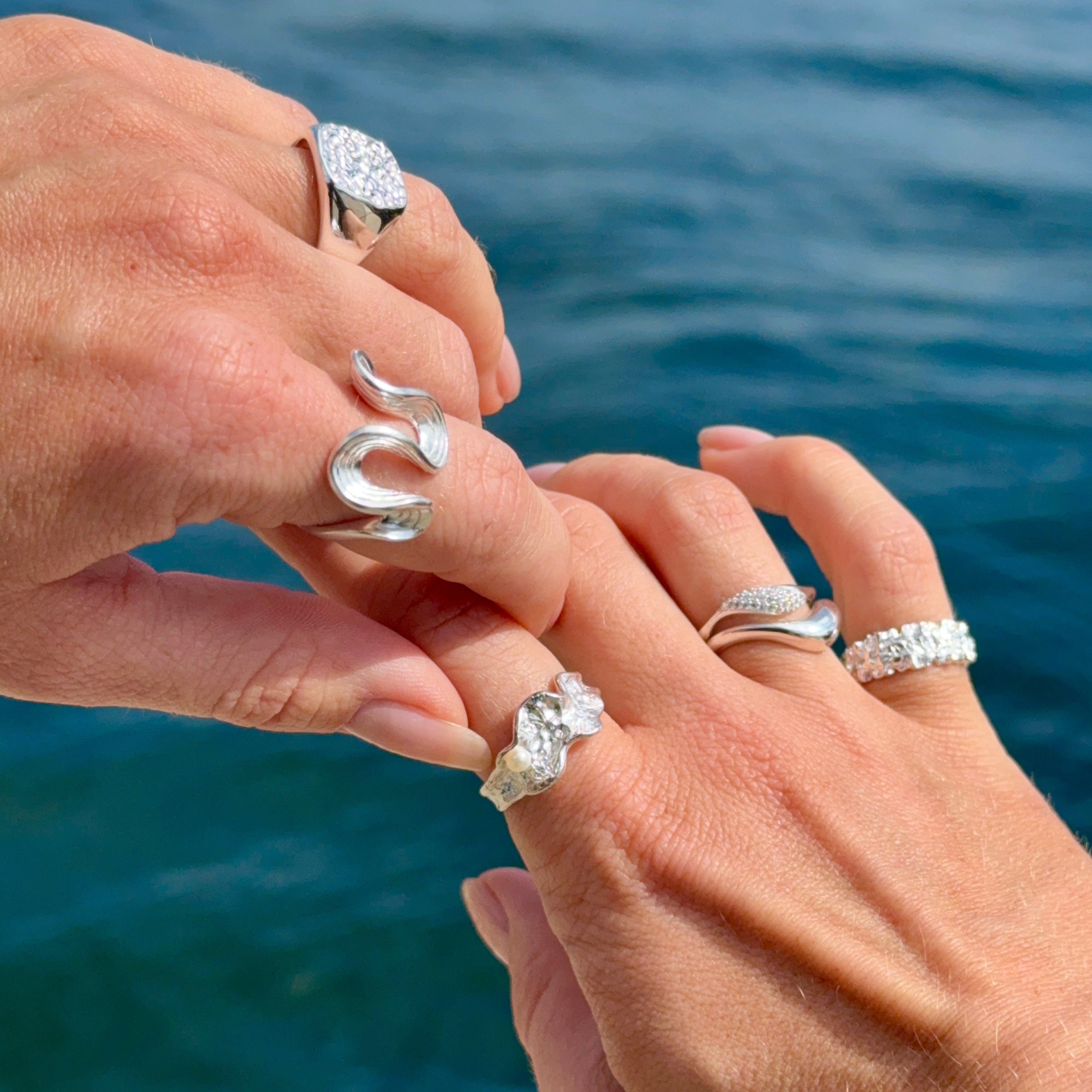 Ring med barok perle