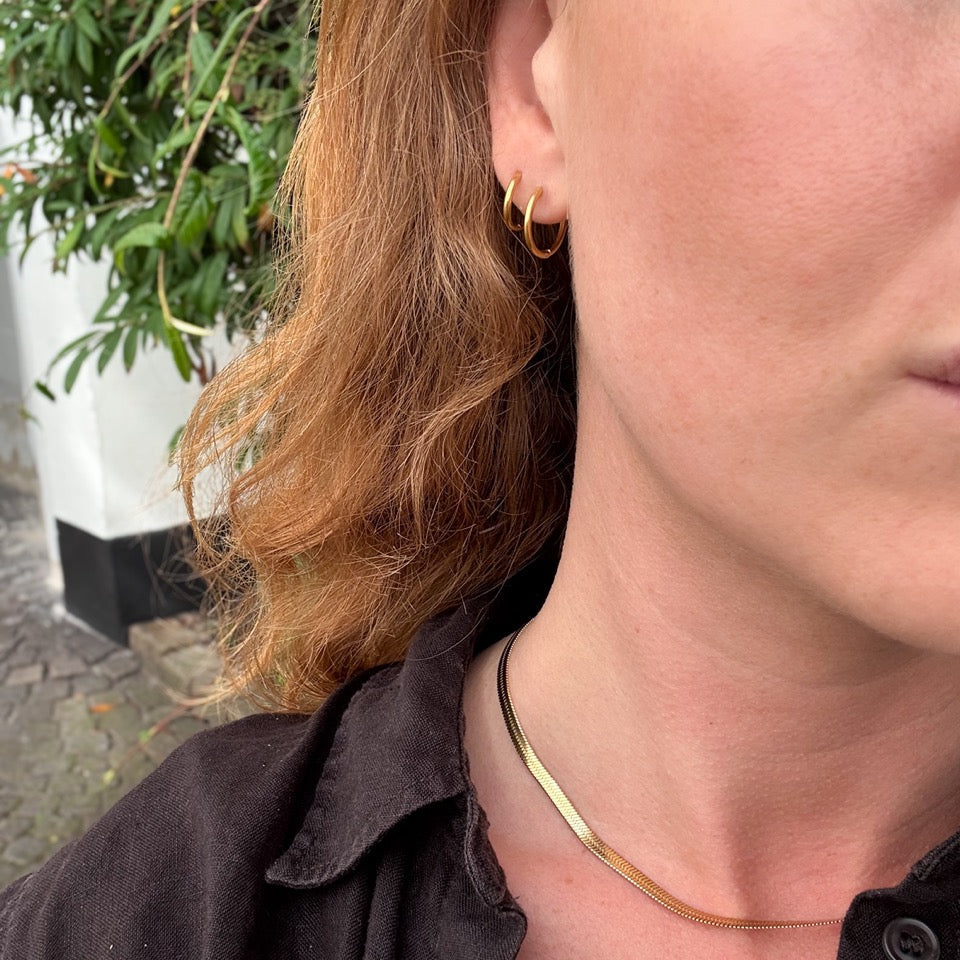 Classic Hoop 10mm Guldbelagt