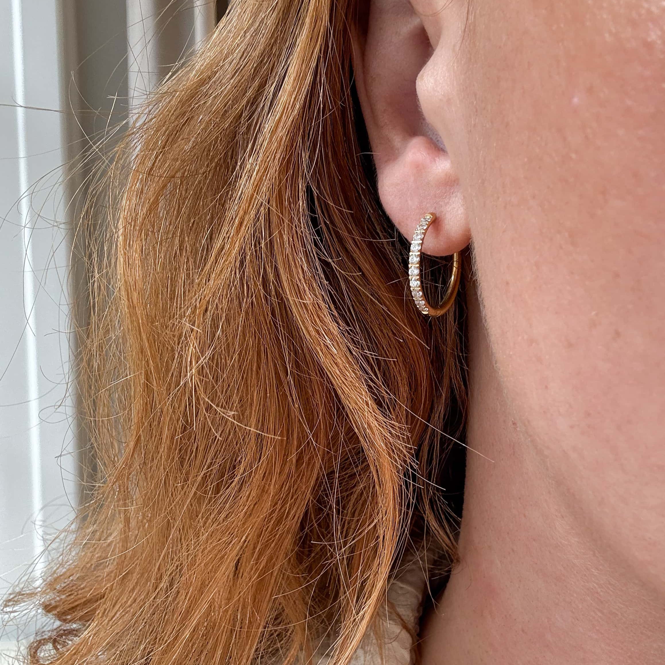 Krystal Creoler 18K Guldbelagt 18mm