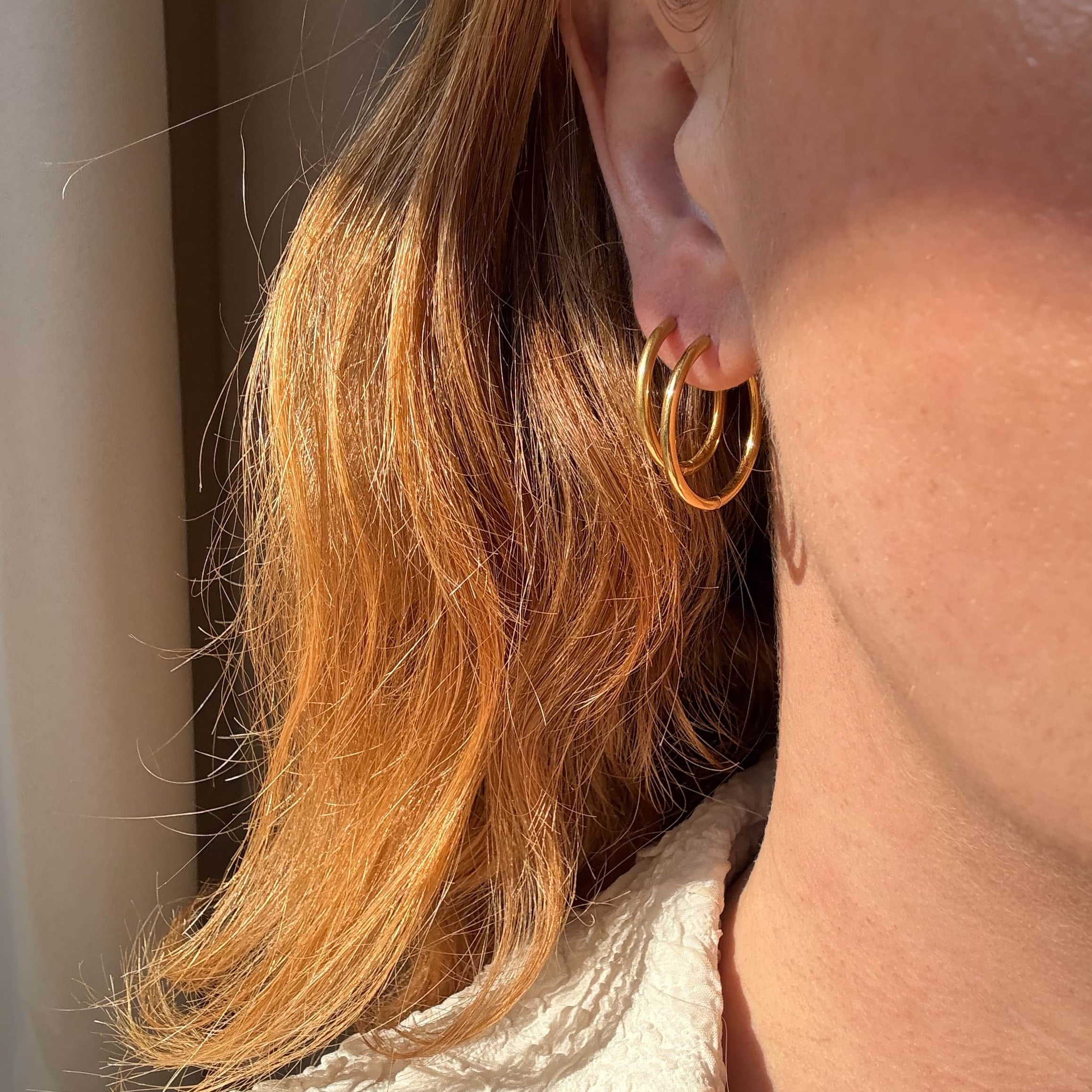 Classic Hoop 18 mm Guldbelagt