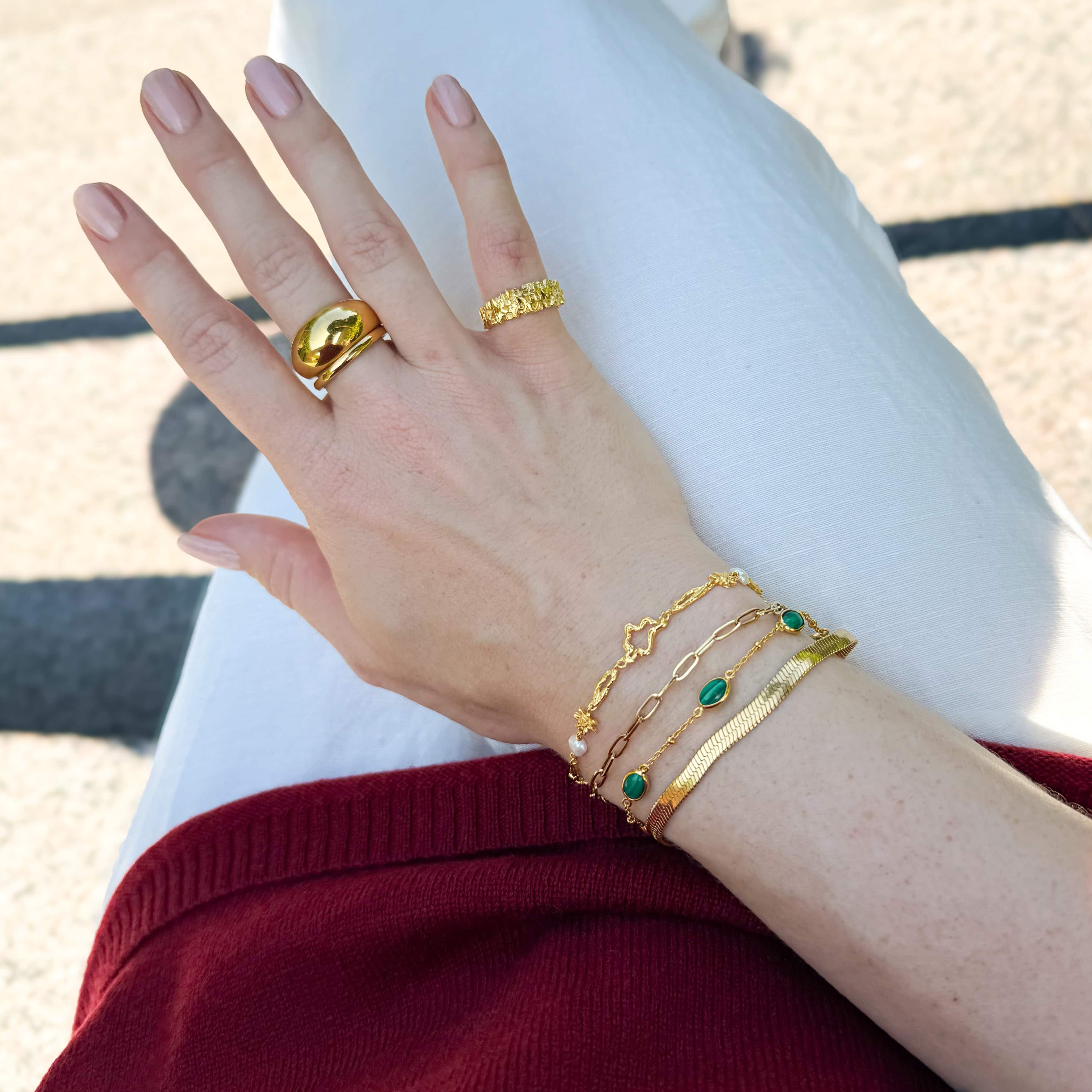 Paperclip Armbånd Guldbelagt