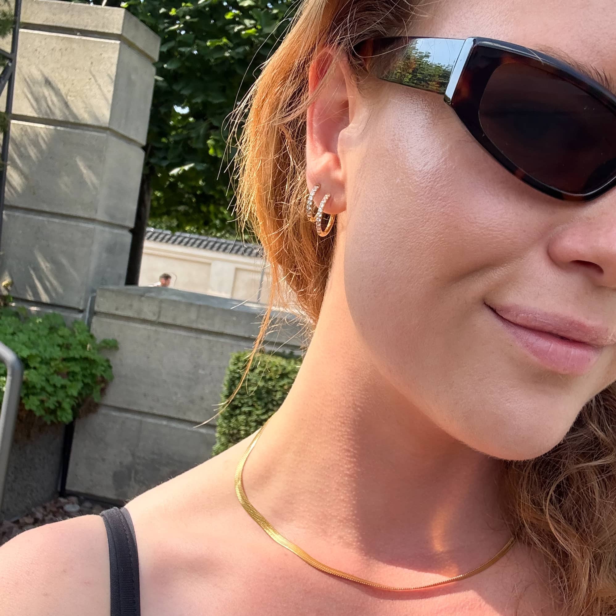 Krystal Creoler 18K Guldbelagt 14mm