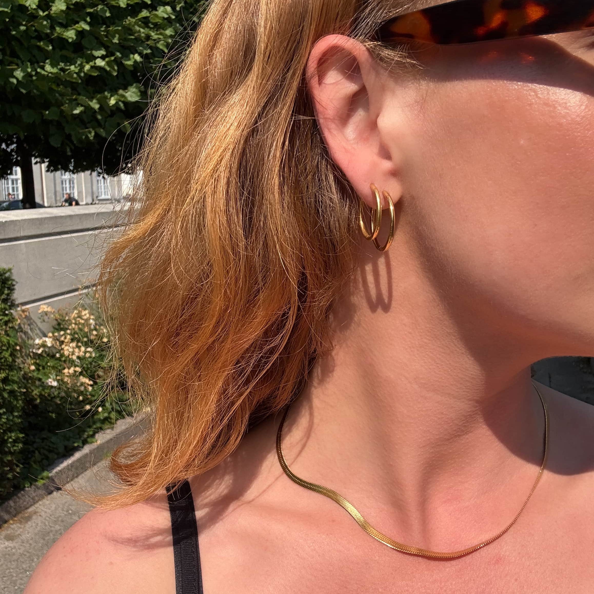 Classic Hoop 18 mm Guldbelagt