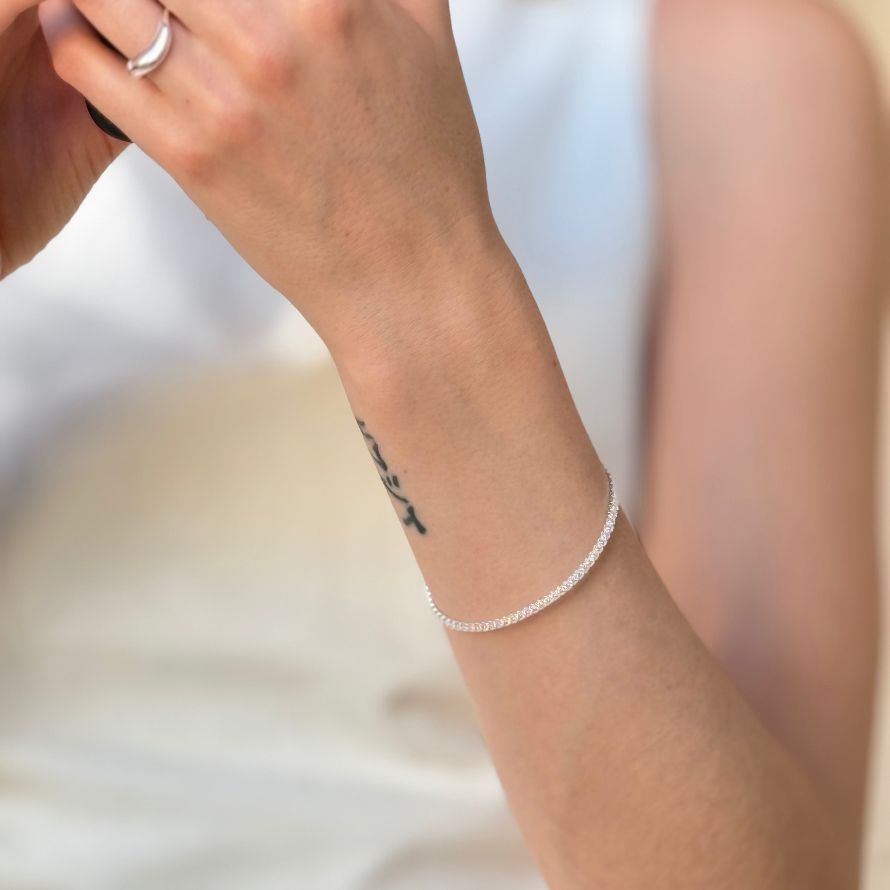 Tennis Armbånd 925 Sølv