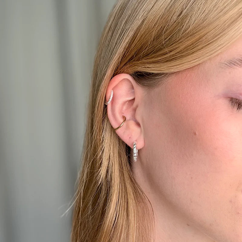 Perle og Twisted Sæt: 2 øreringe