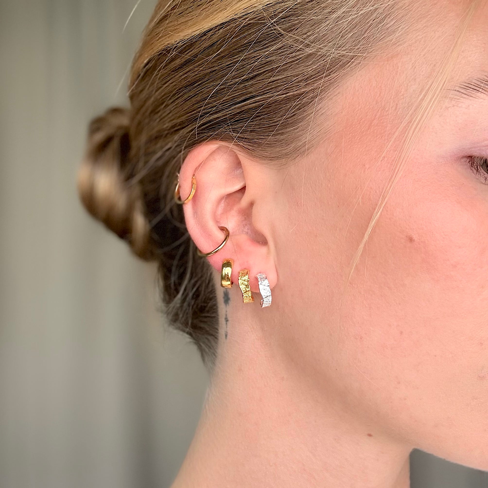 Wave og Chunky Sæt: 2 ringe & 1 ørering