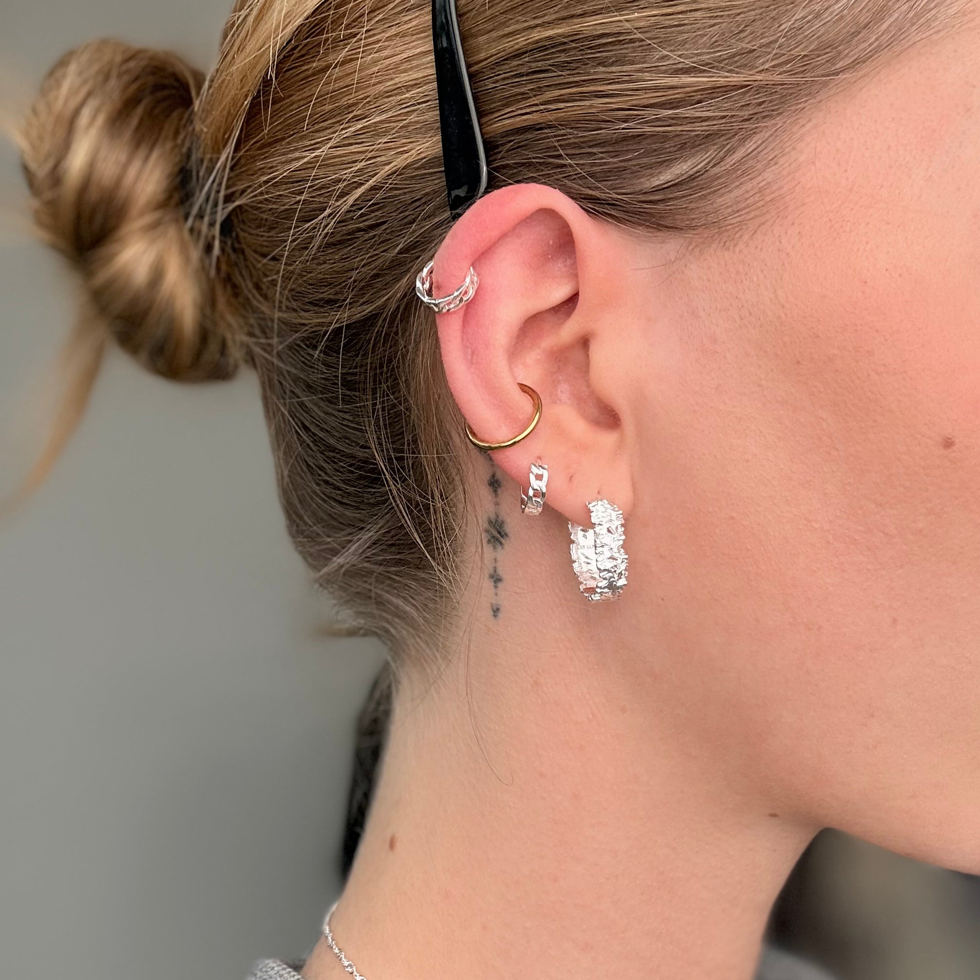 Chain Hoop Ørering 925 Sølv