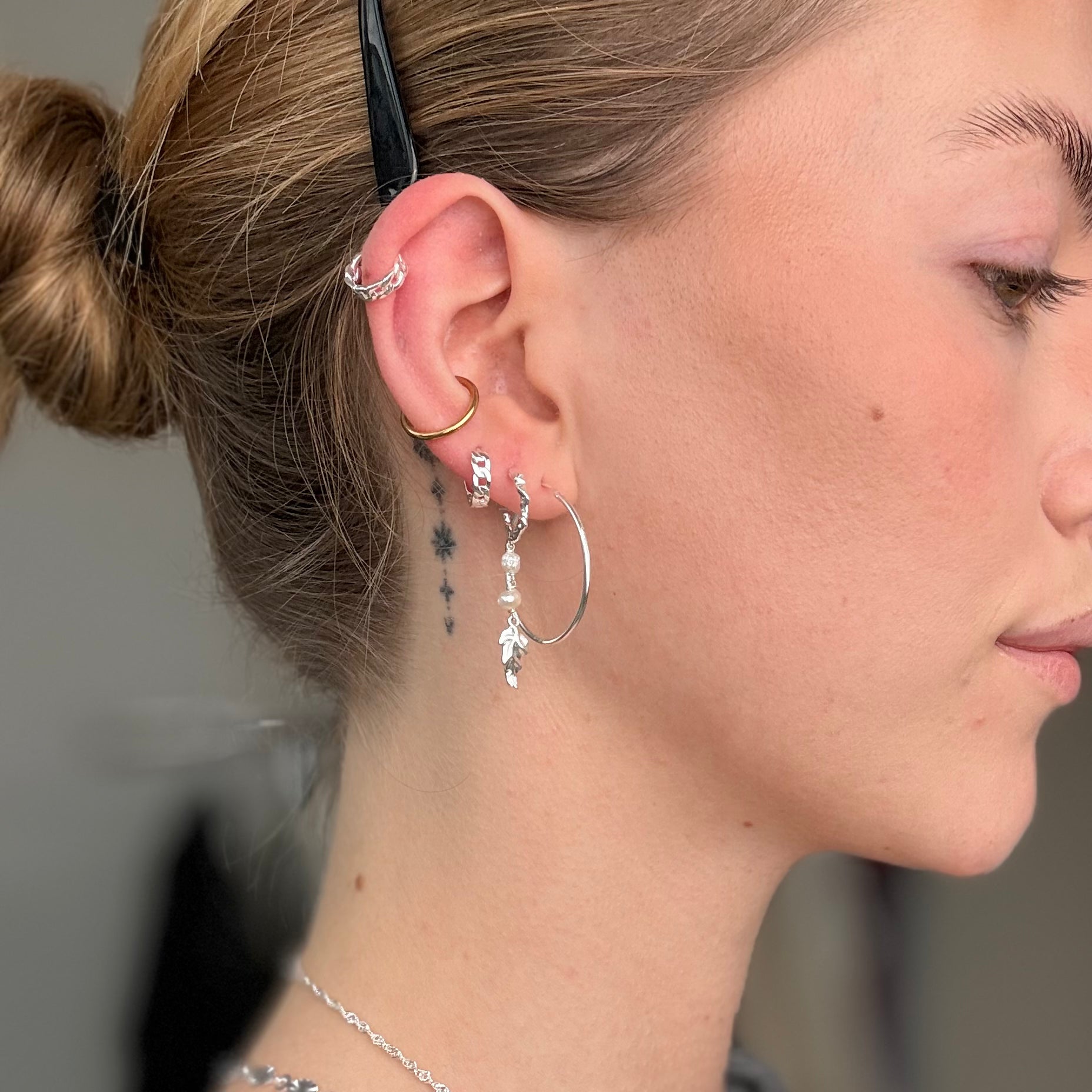 Chain Hoop Ørering 925 Sølv