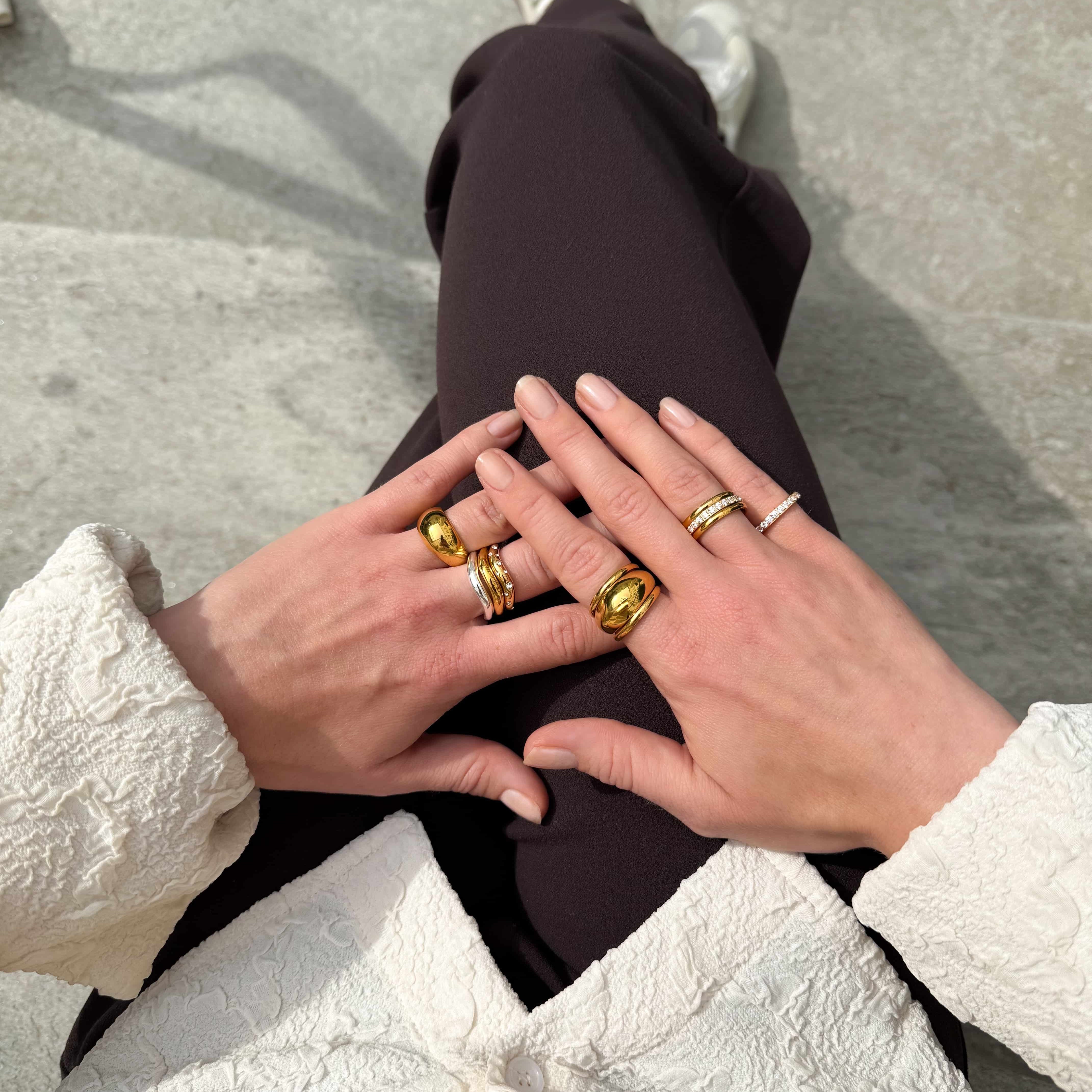 Classic Wave Ring Guldbelagt