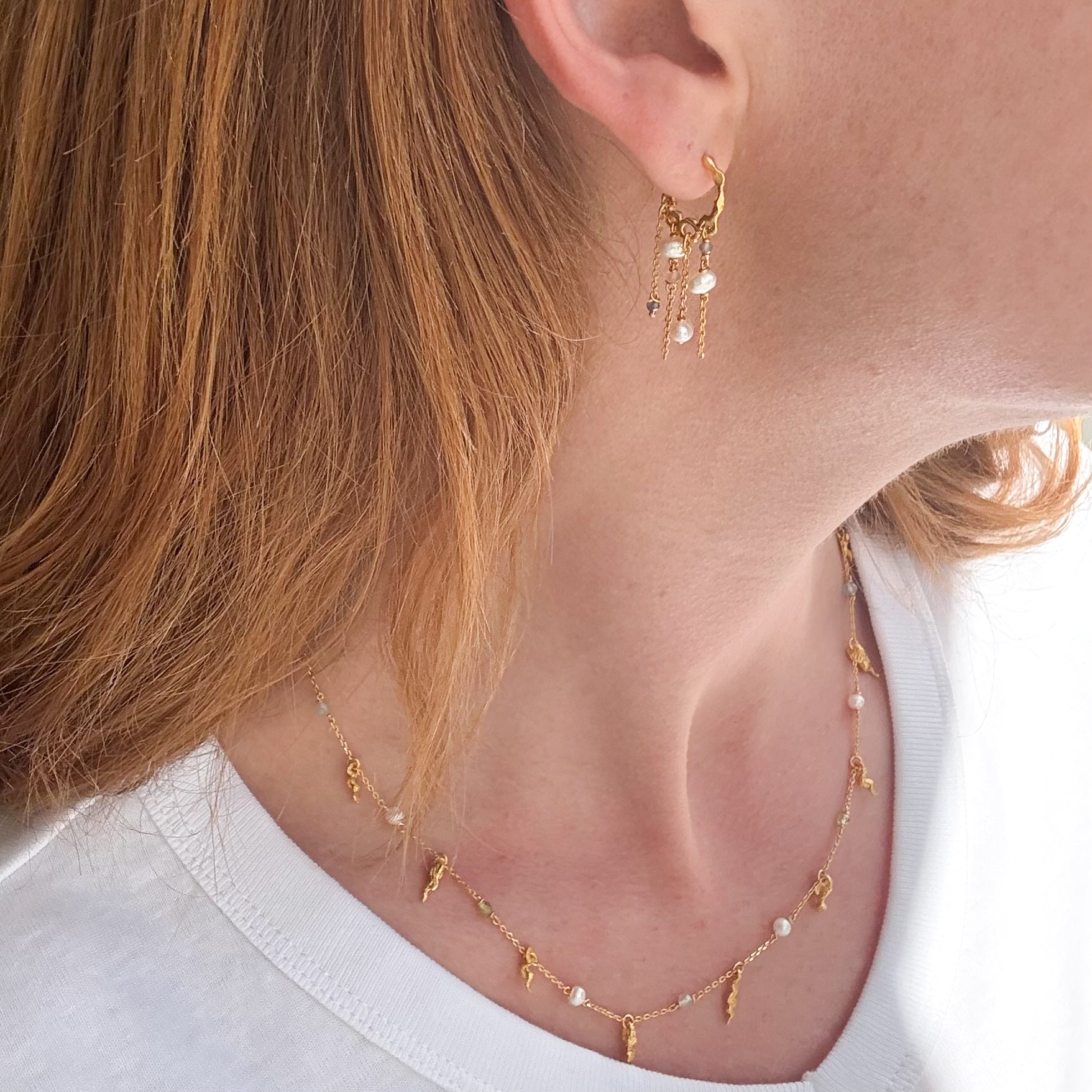 Luna Dangle Pastel Guldbelagt