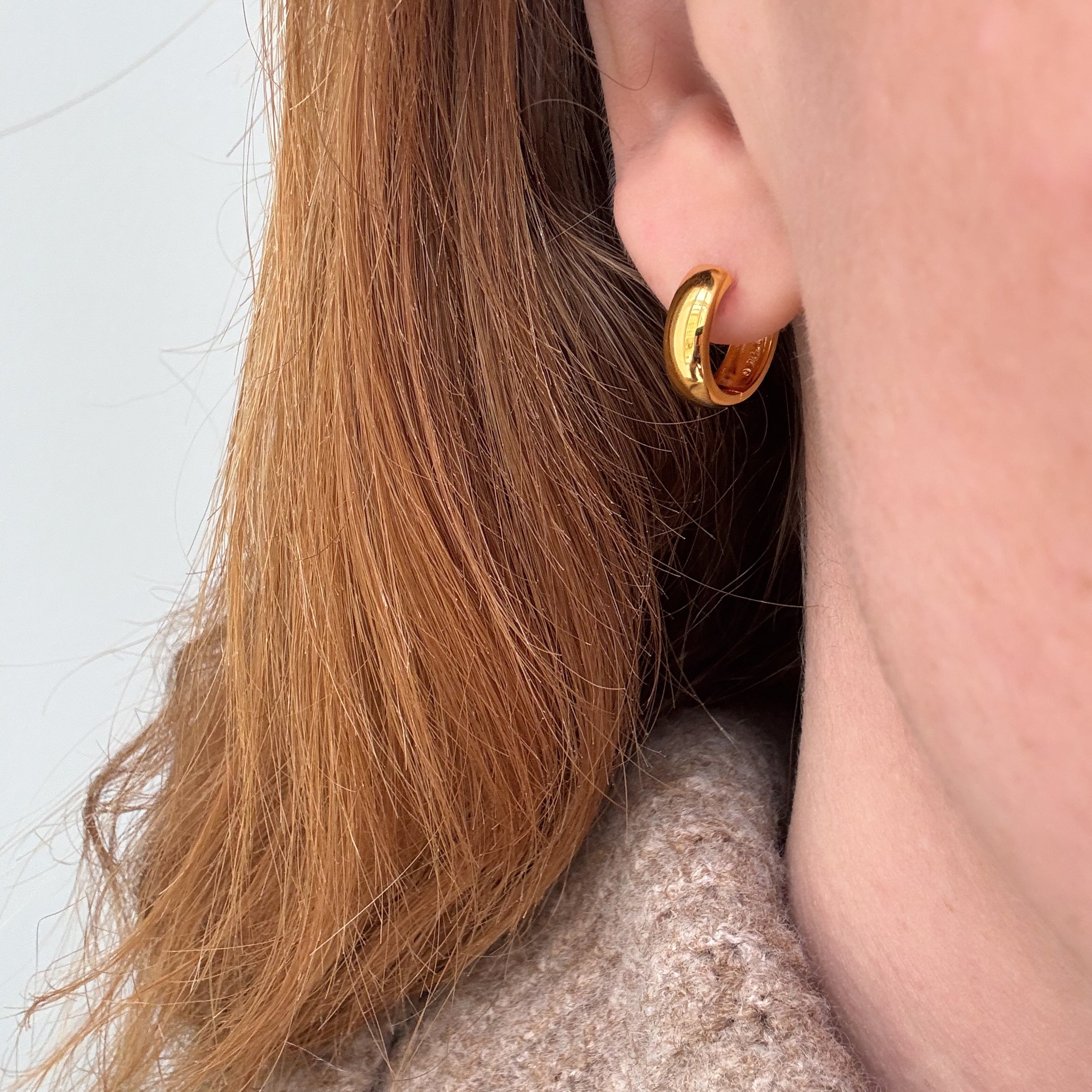 Chunky Hoops 18 mm Guldbelagt