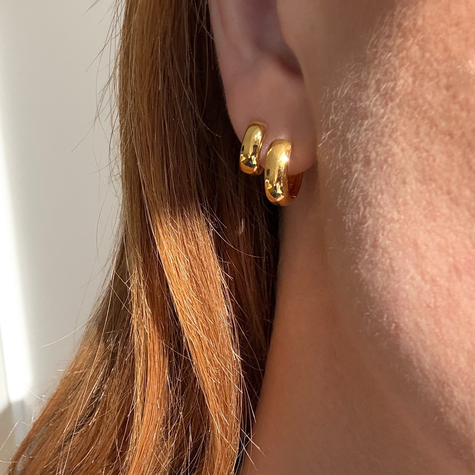 Chunky Hoops 18 mm Guldbelagt