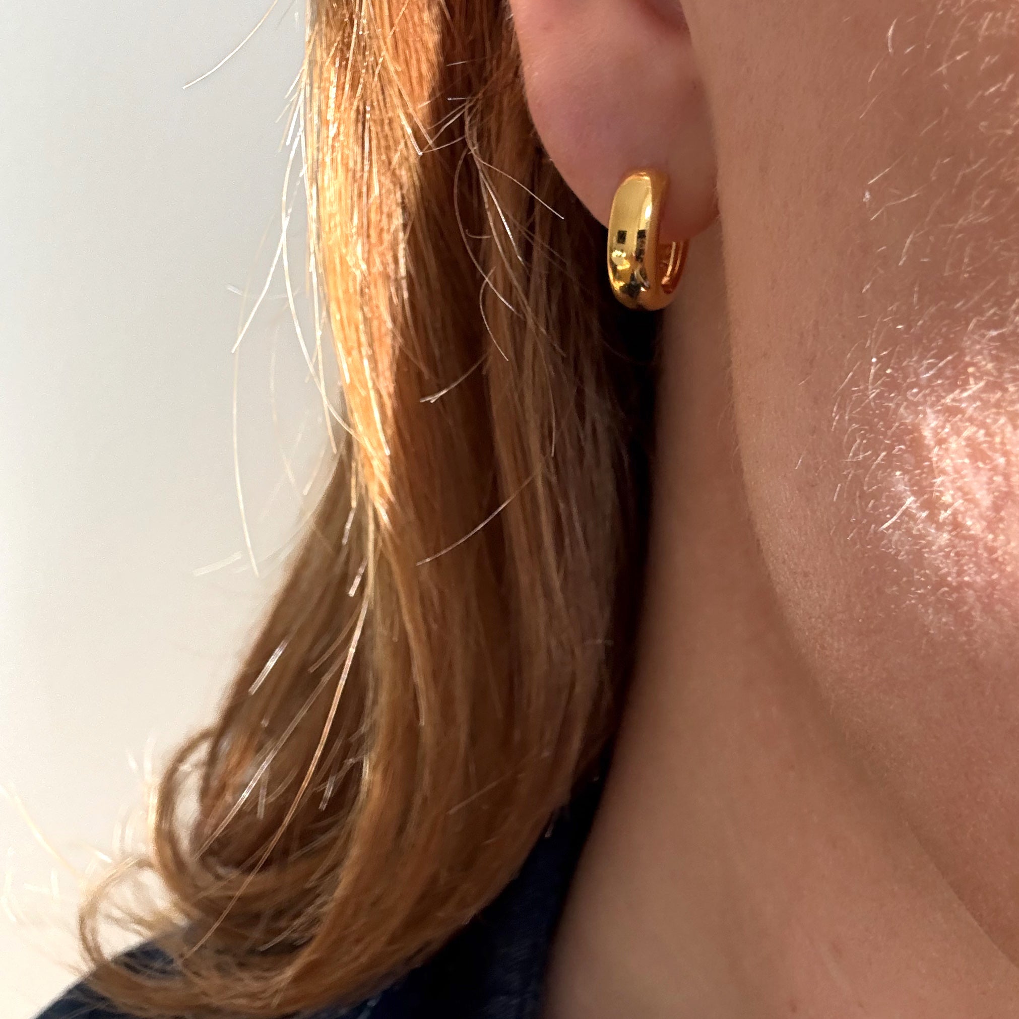 Chunky Hoops 18 mm Guldbelagt