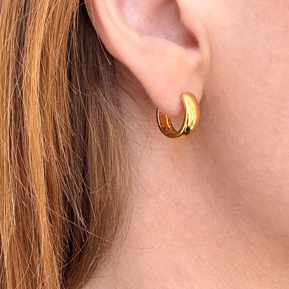 Chunky Hoops 18 mm Guldbelagt