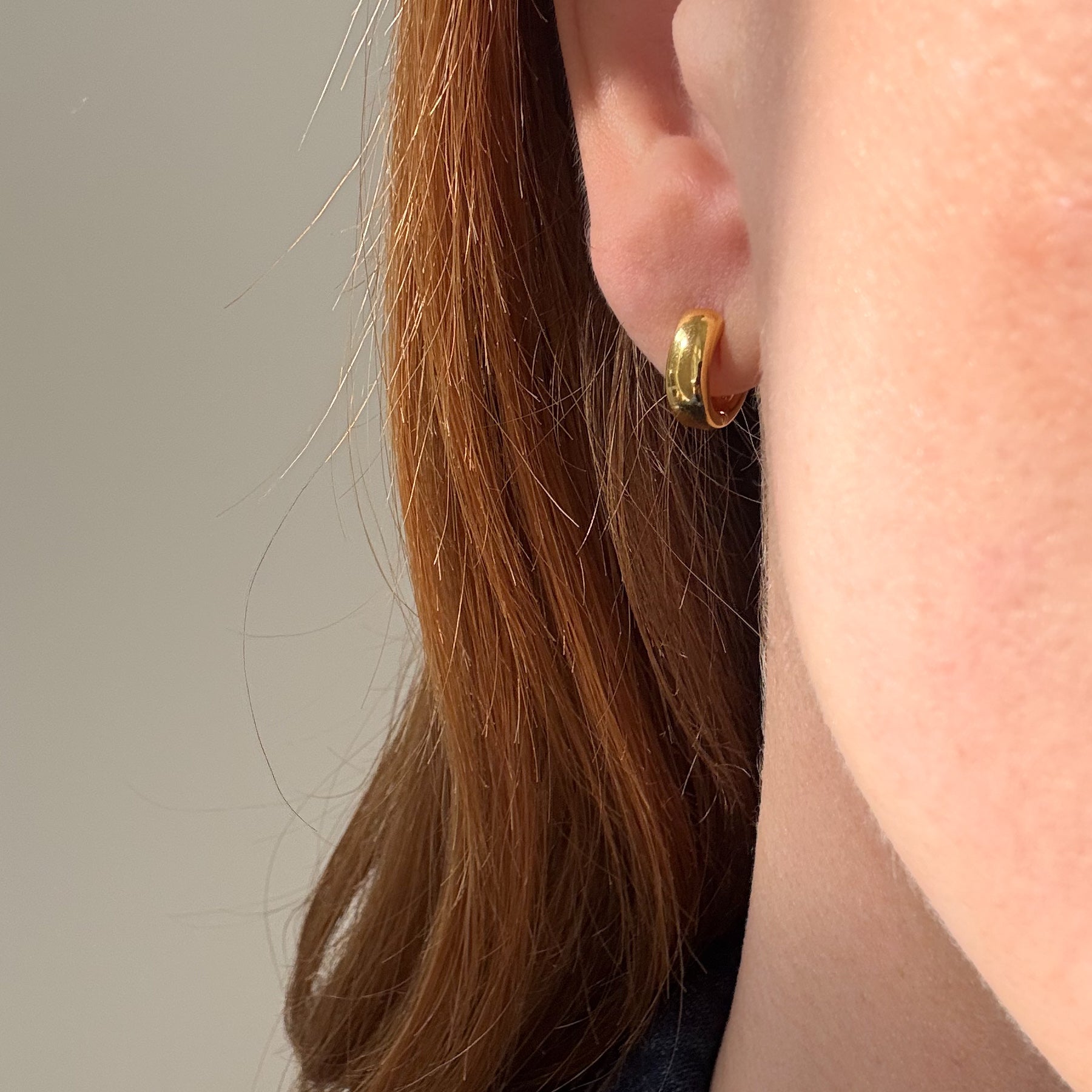 Chunky Hoops 12 mm Guldbelagt