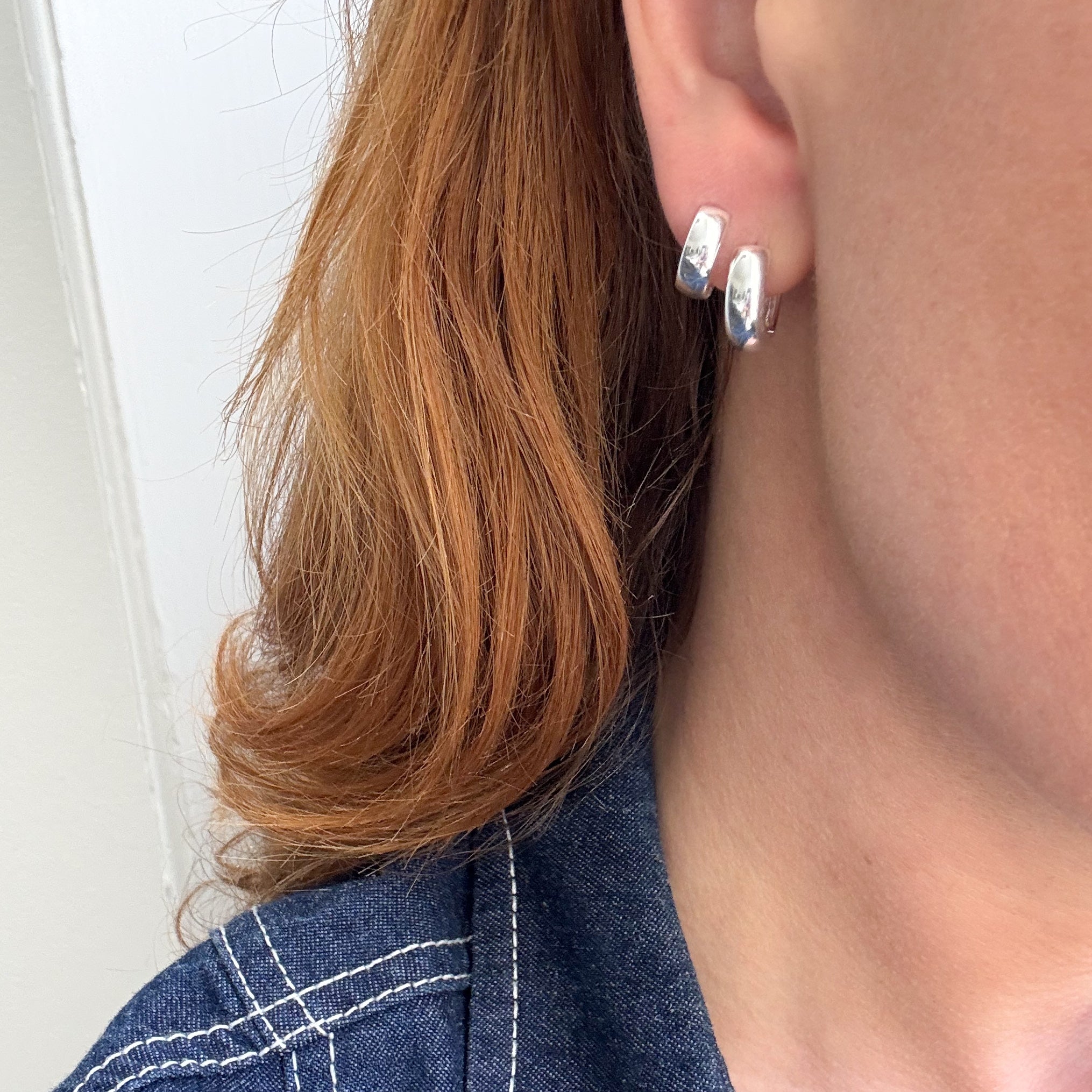 Chunky Hoops 12 mm Sølv