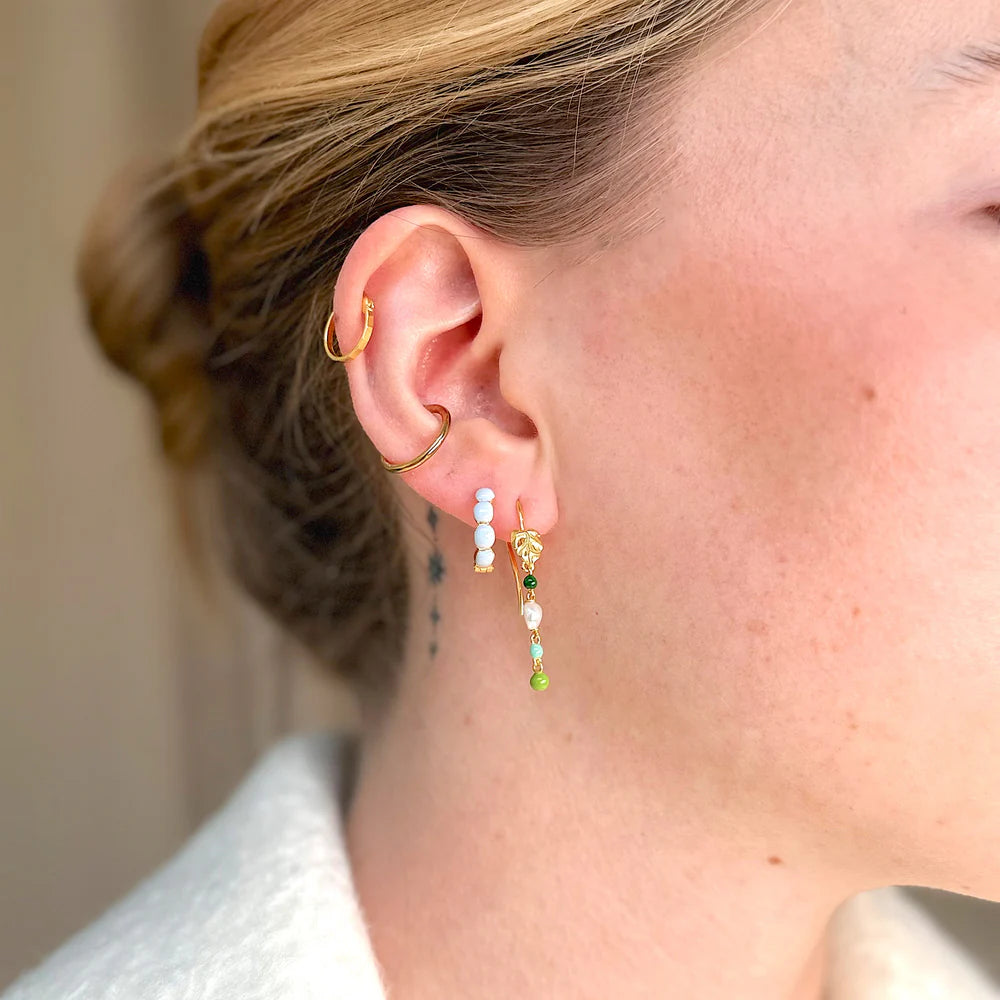 Perle Grøn Dangle Sæt