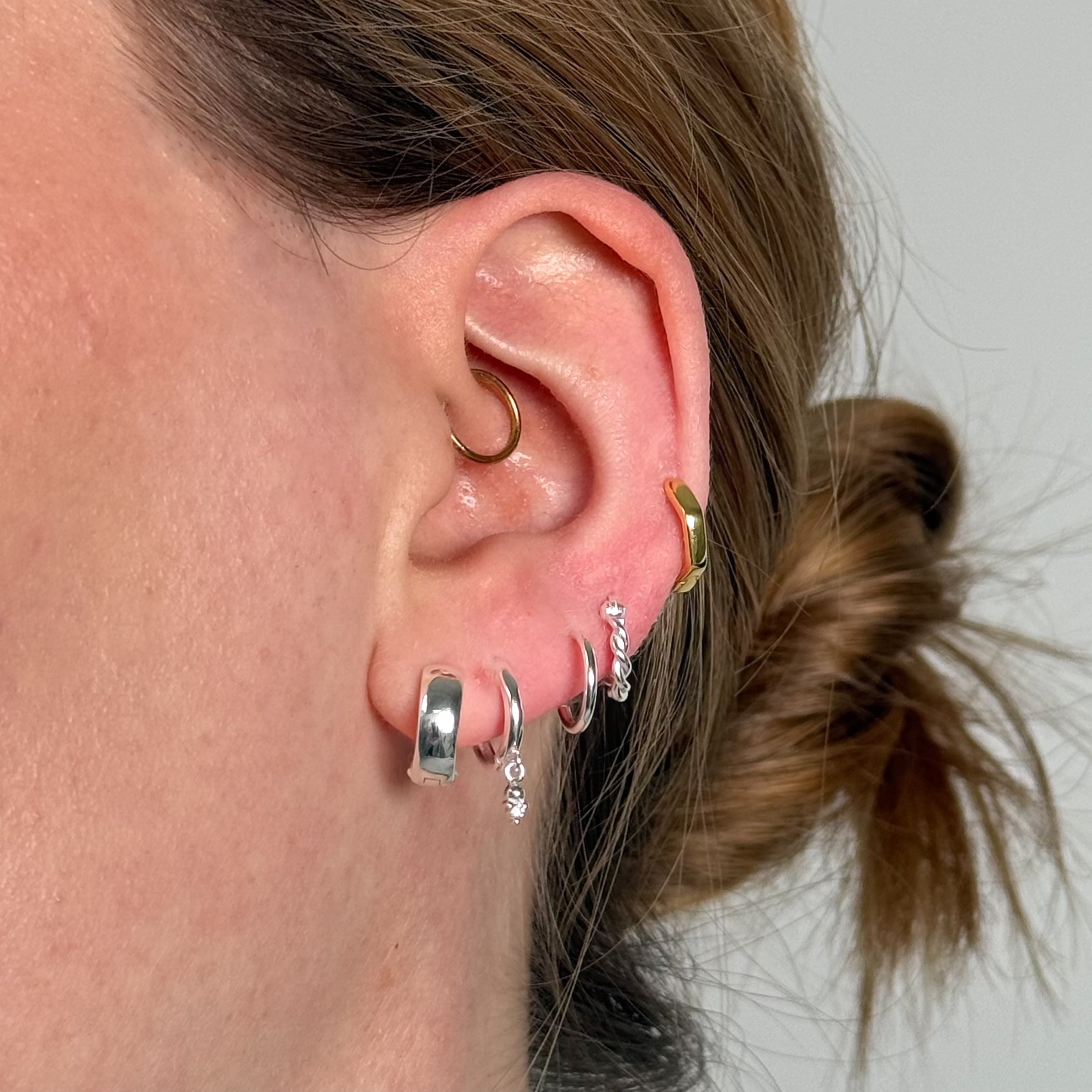 Sølv Mini Chunky, Dangle Sæt