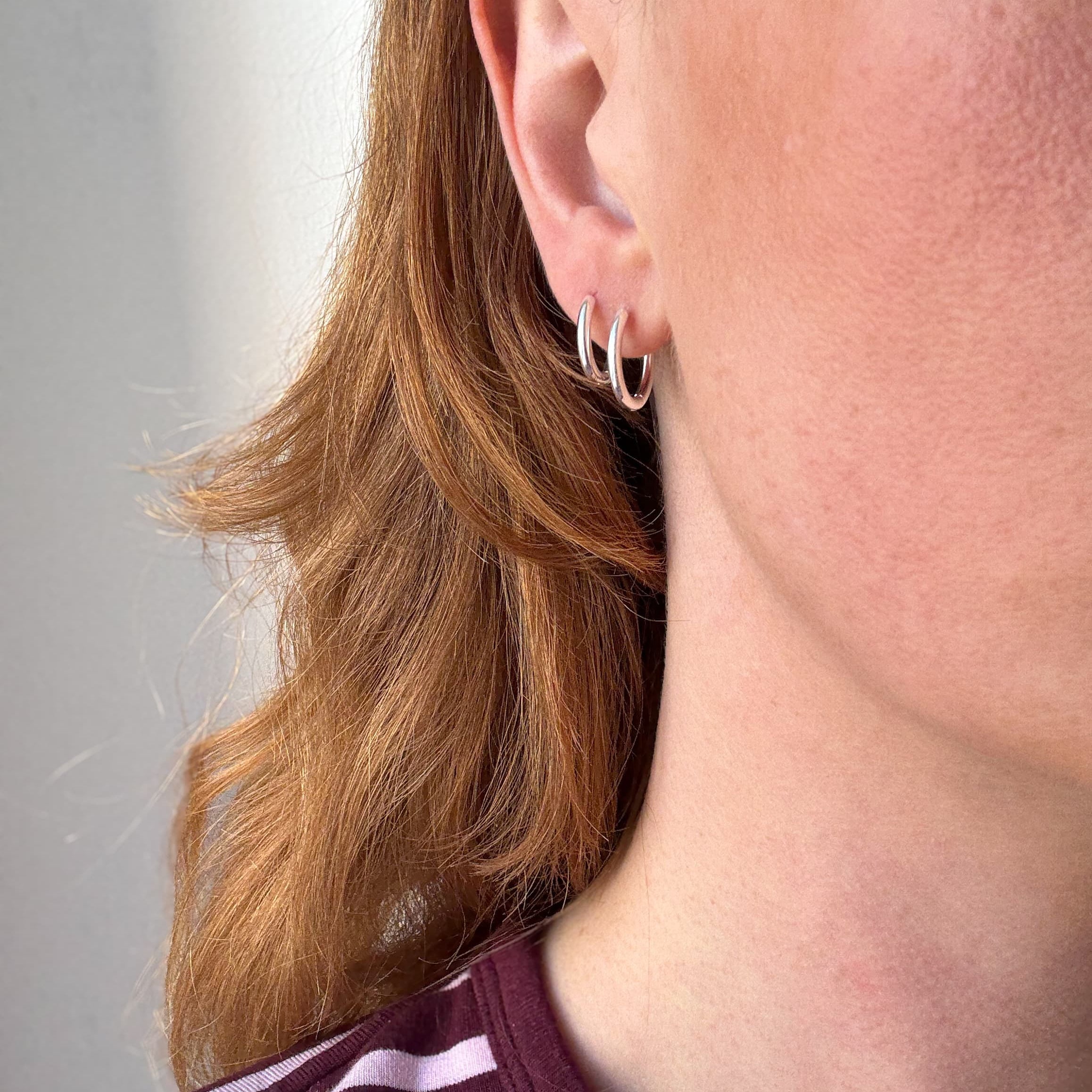 Classic Hoop 14 mm Sølvbelagt