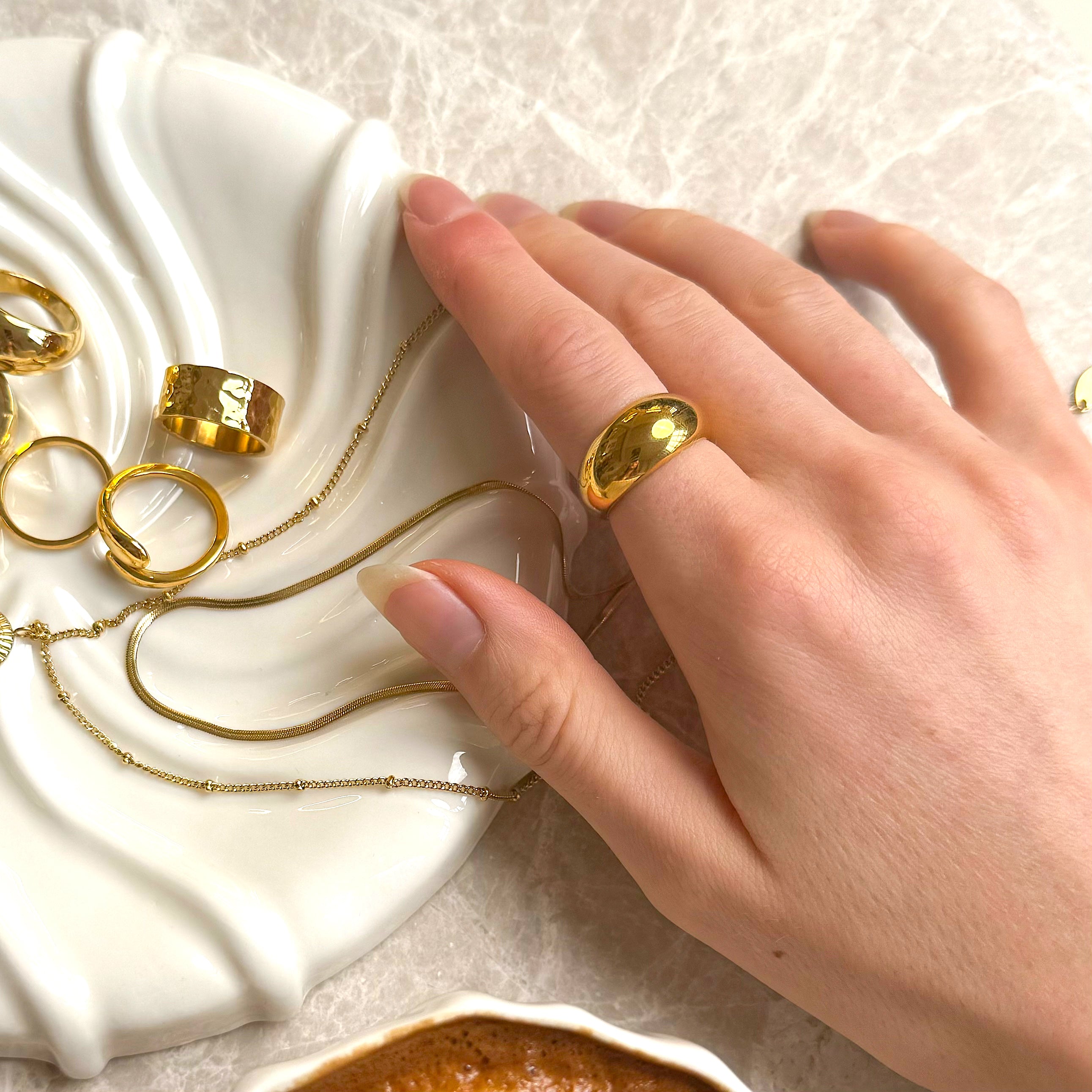 Classic Chunky Sæt: 1 ring & 1 ørering