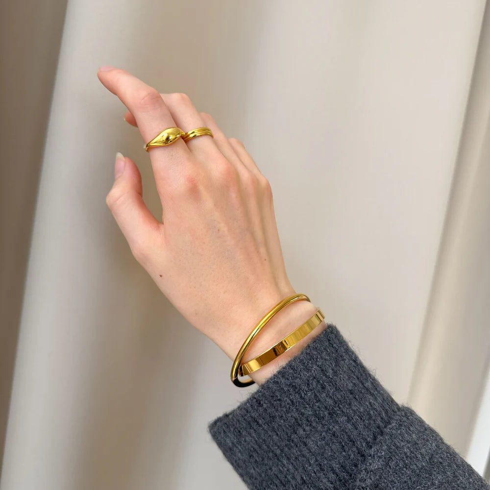 Rope og Bangle Sæt: 1 halskæde & 2 armbånd
