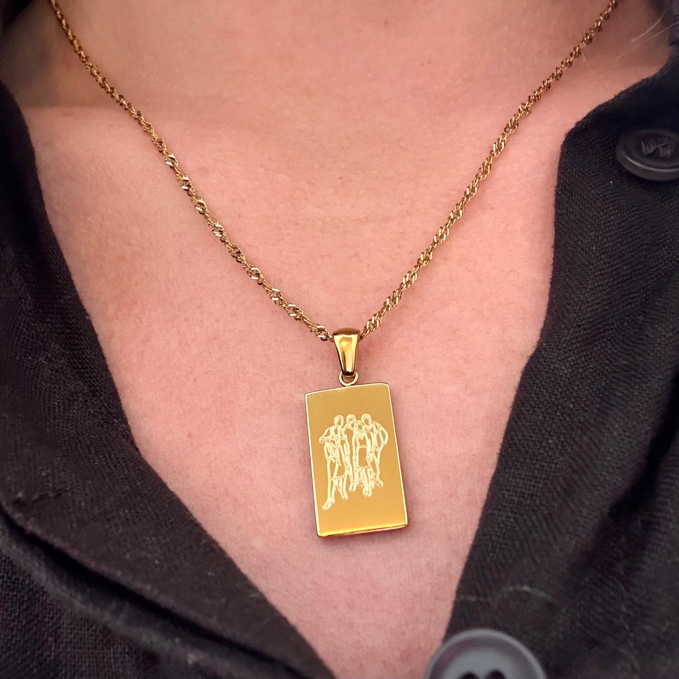 Indgraveret Familie Halskæde