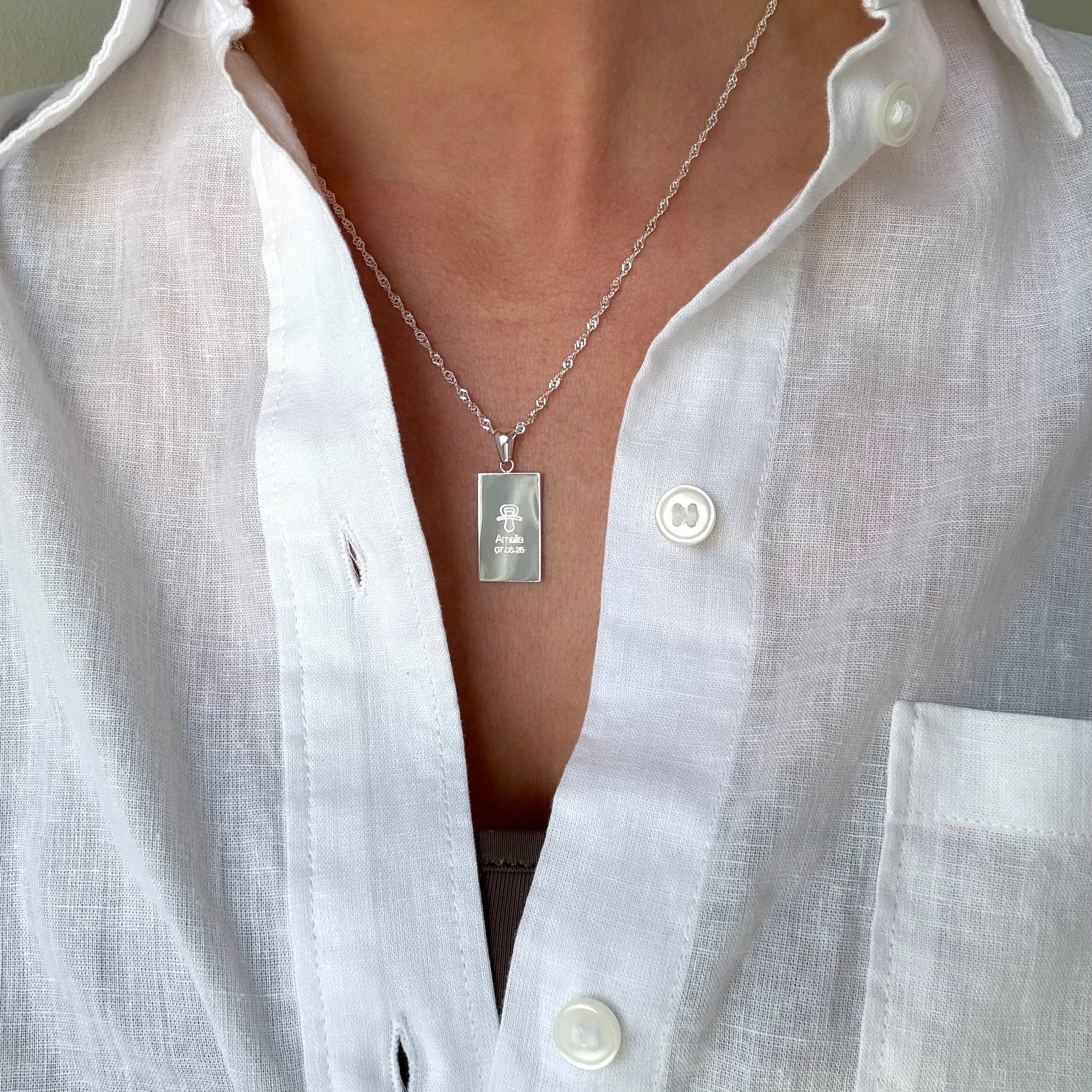 Konfirmationshalskæde Sølvbelagt