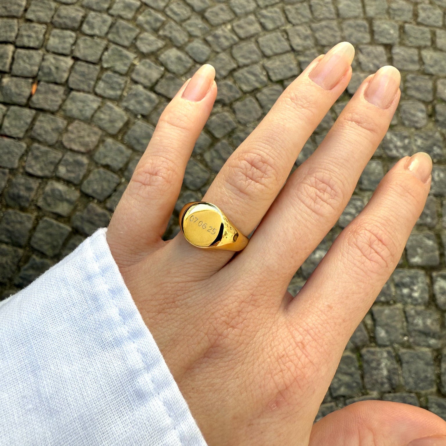 Indgraveret Tændstiksfamilie Ring