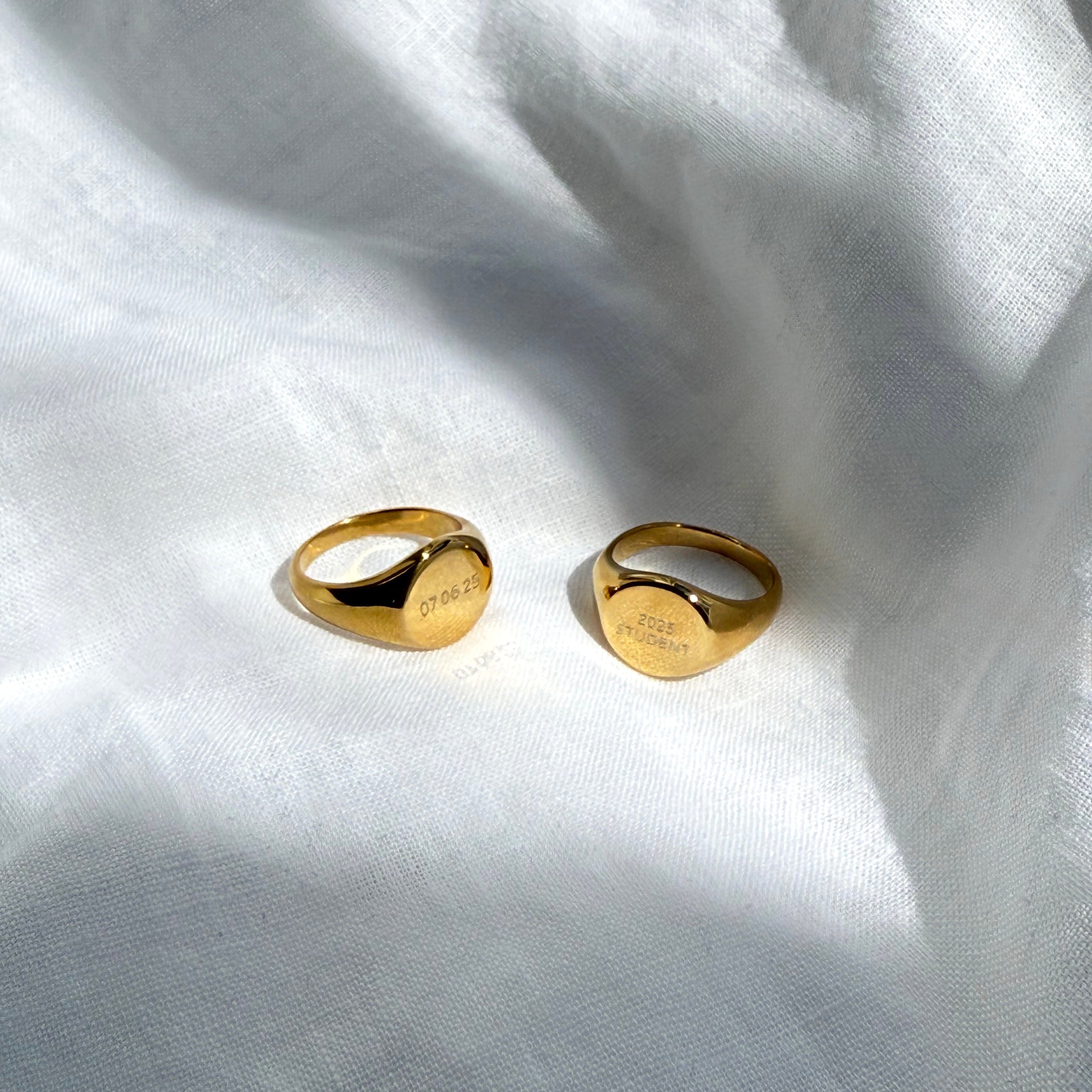 Indgraveret Tændstiksfamilie Ring