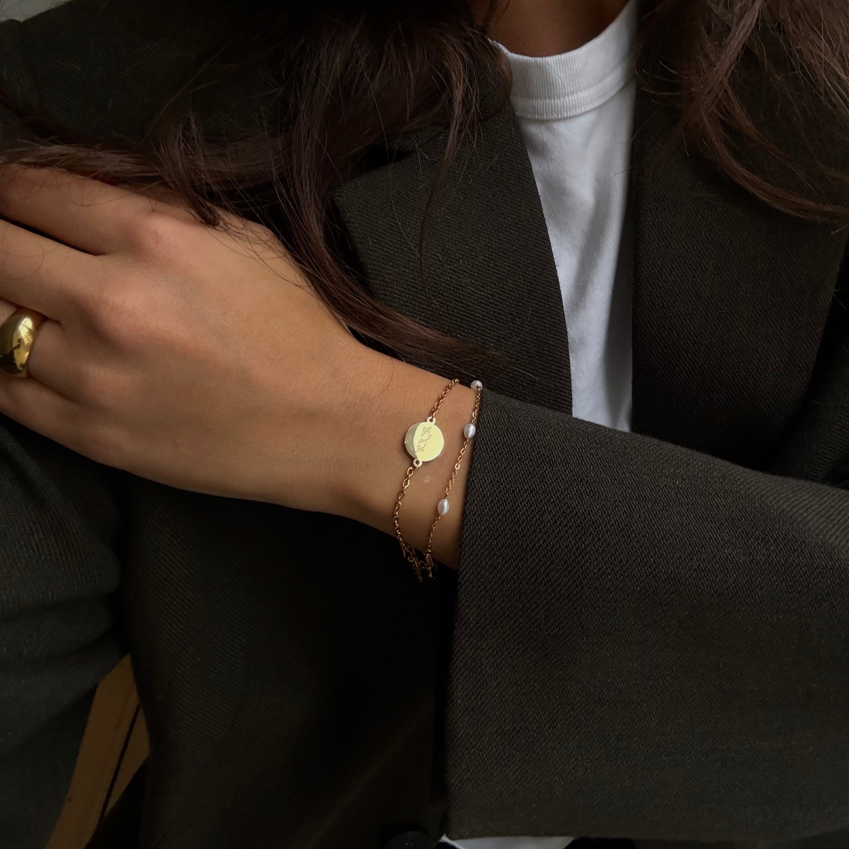 Rundt armbånd m. Indgravering