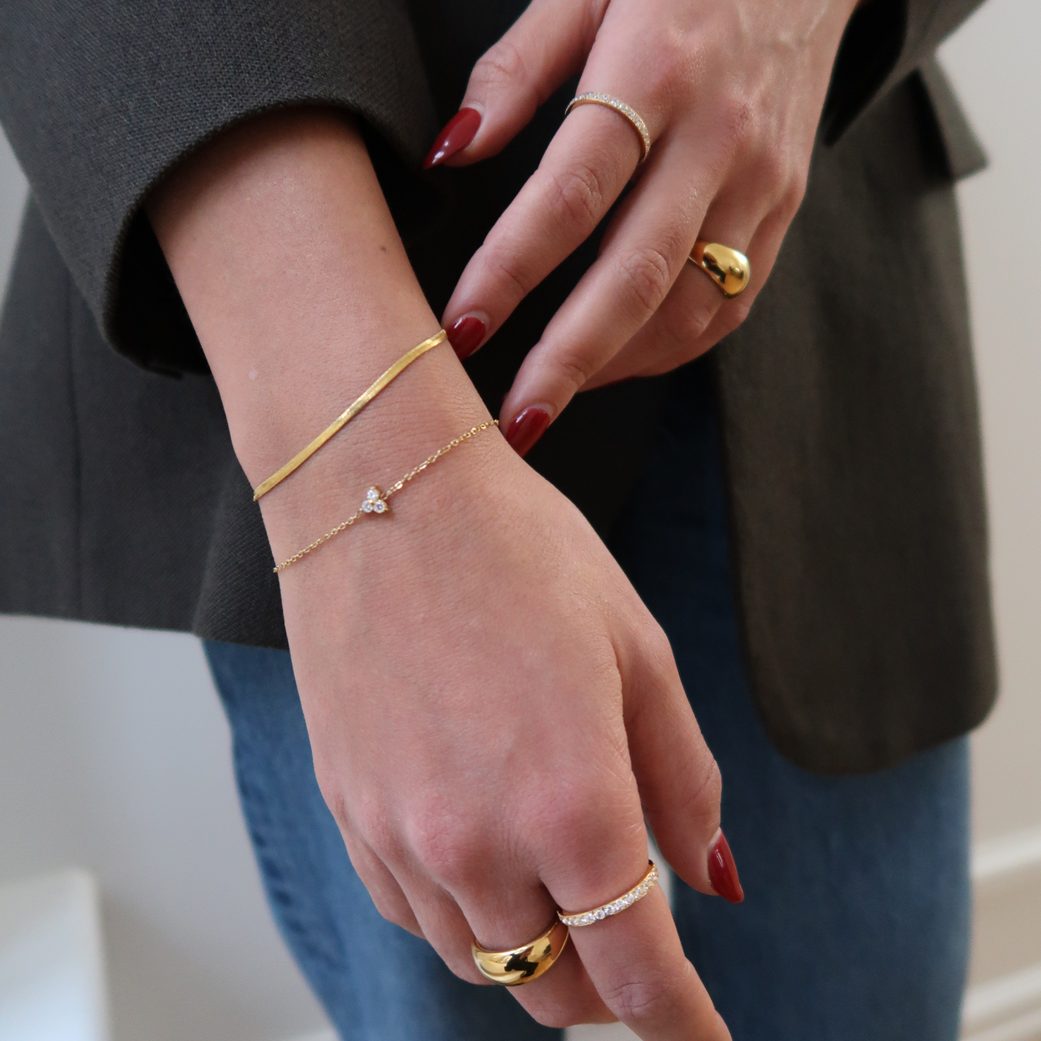 Trinity Krystal Armbånd Guldbelagt