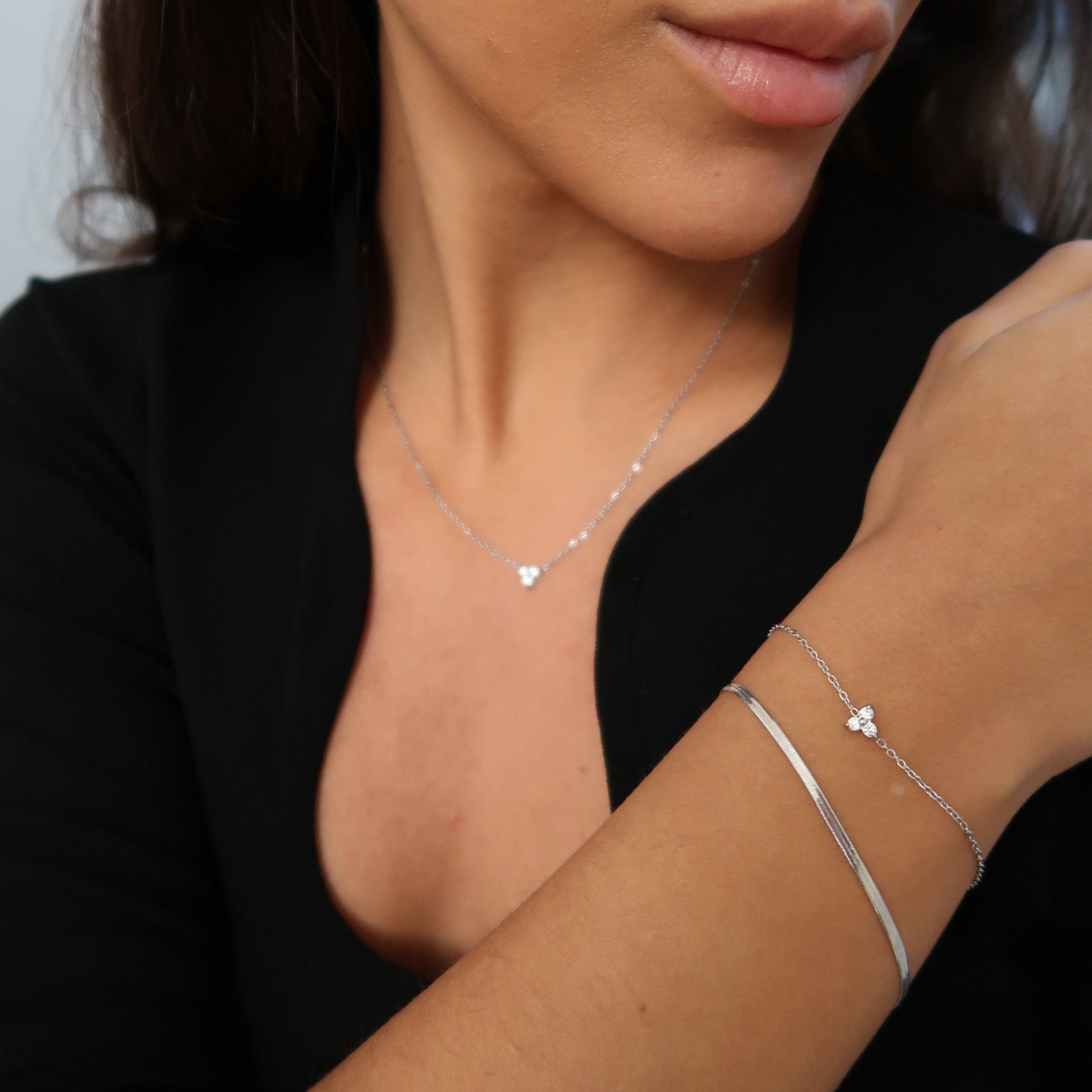 Trinity Krystal Armbånd Sølvfarvet