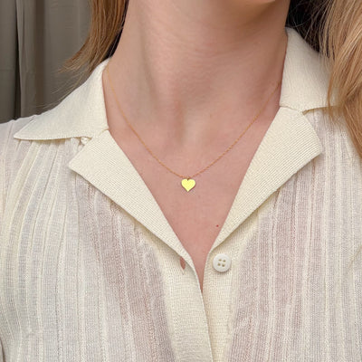 Plain Hjerte 14K Guldbelagt style
