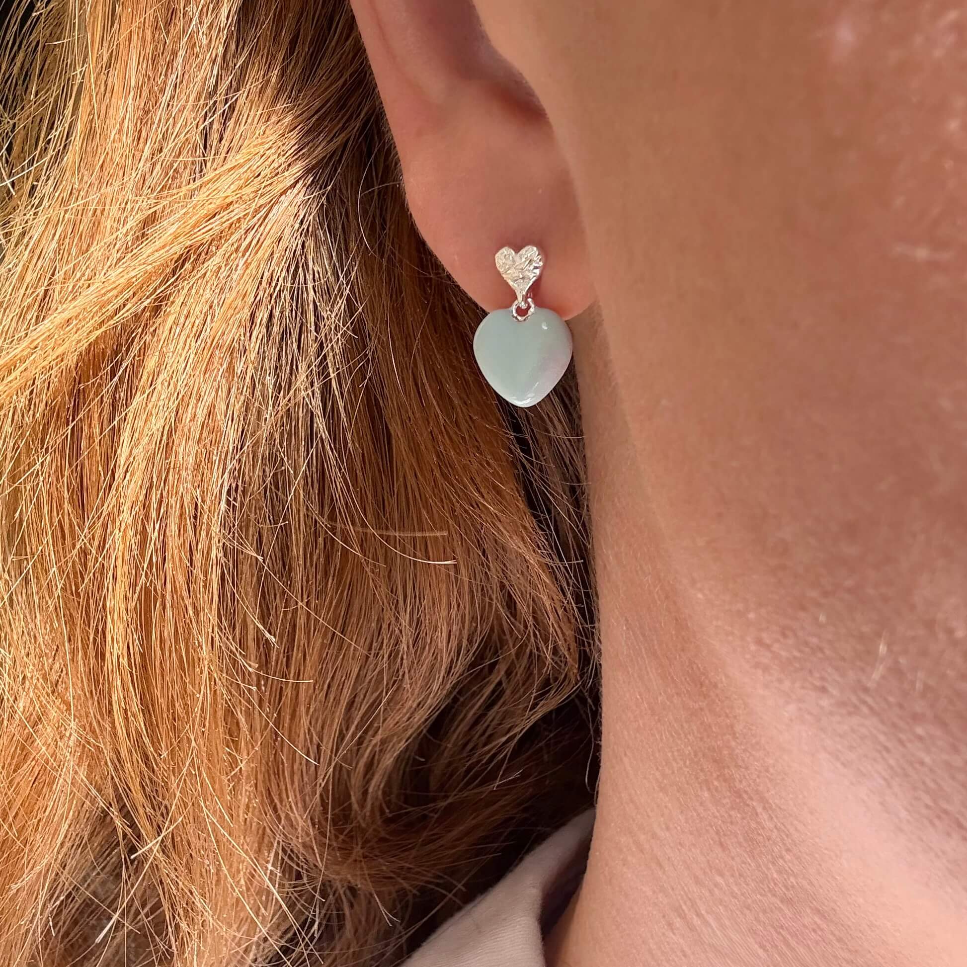 Ocean Heart Stud