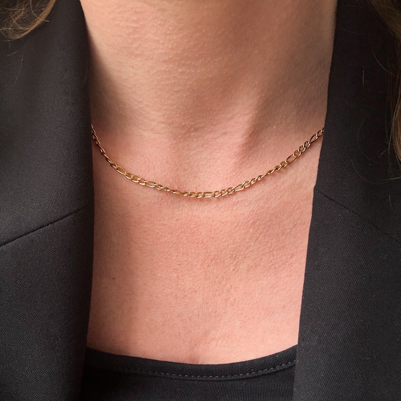 Figaro Halskæde Guldbelagt