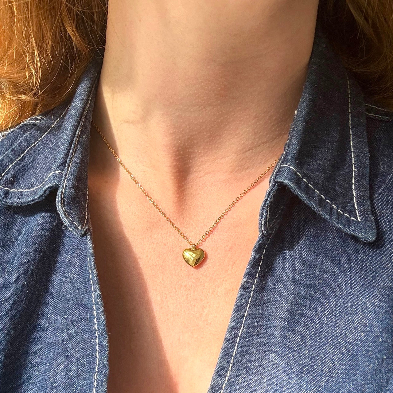 Indgraveret Mors Dag Hjerte Halskæde