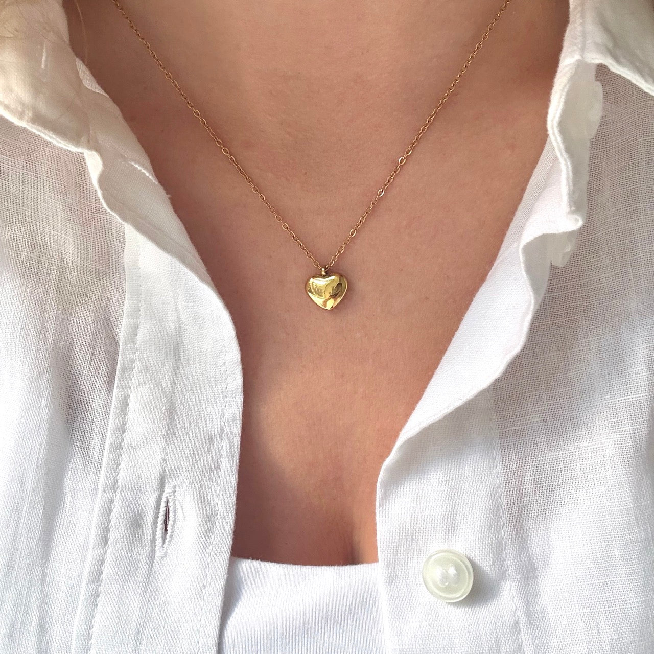 Indgraveret Mors Dag Hjerte Halskæde