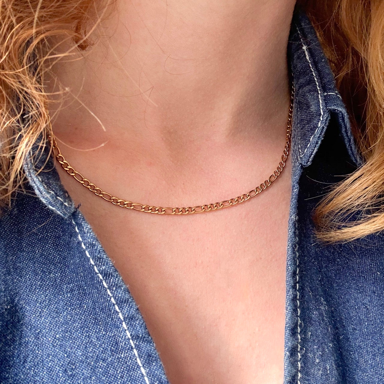 Figaro Halskæde Guldbelagt