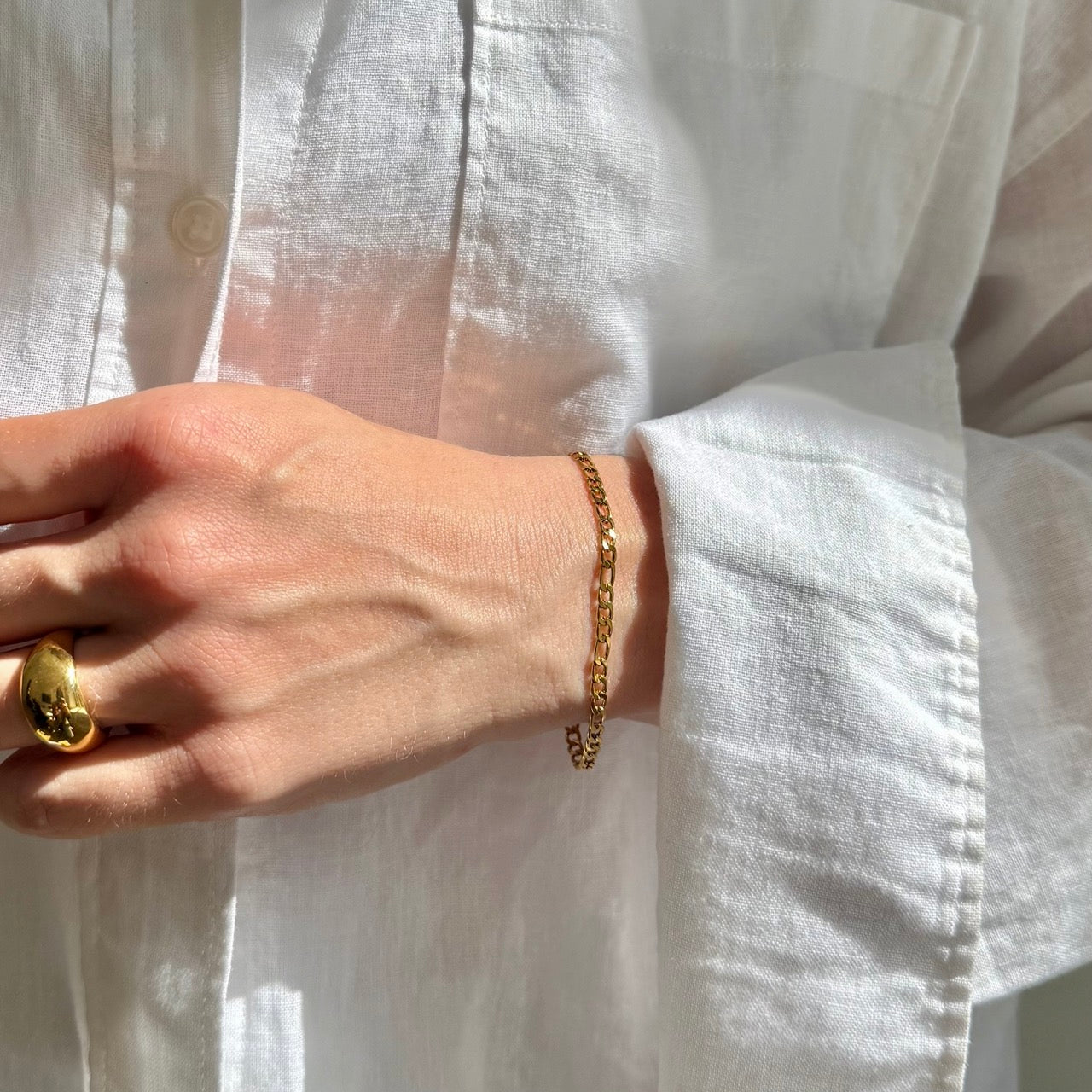 Figaro Armbånd Guldbelagt