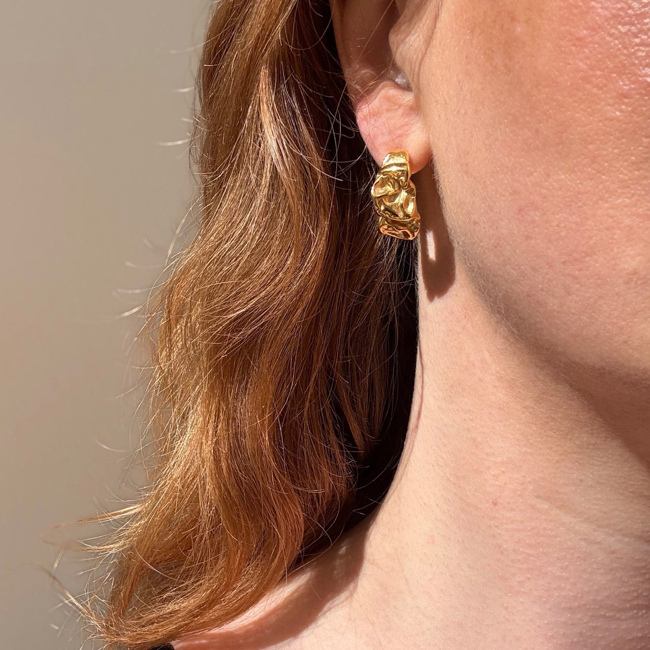 Melted Half Hoop Guldbelagt