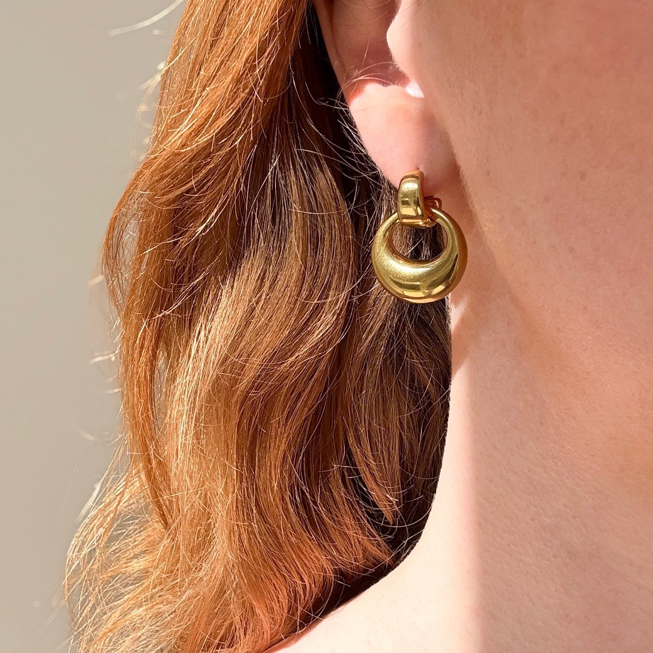 Cirkel Hoop Guldbelagt